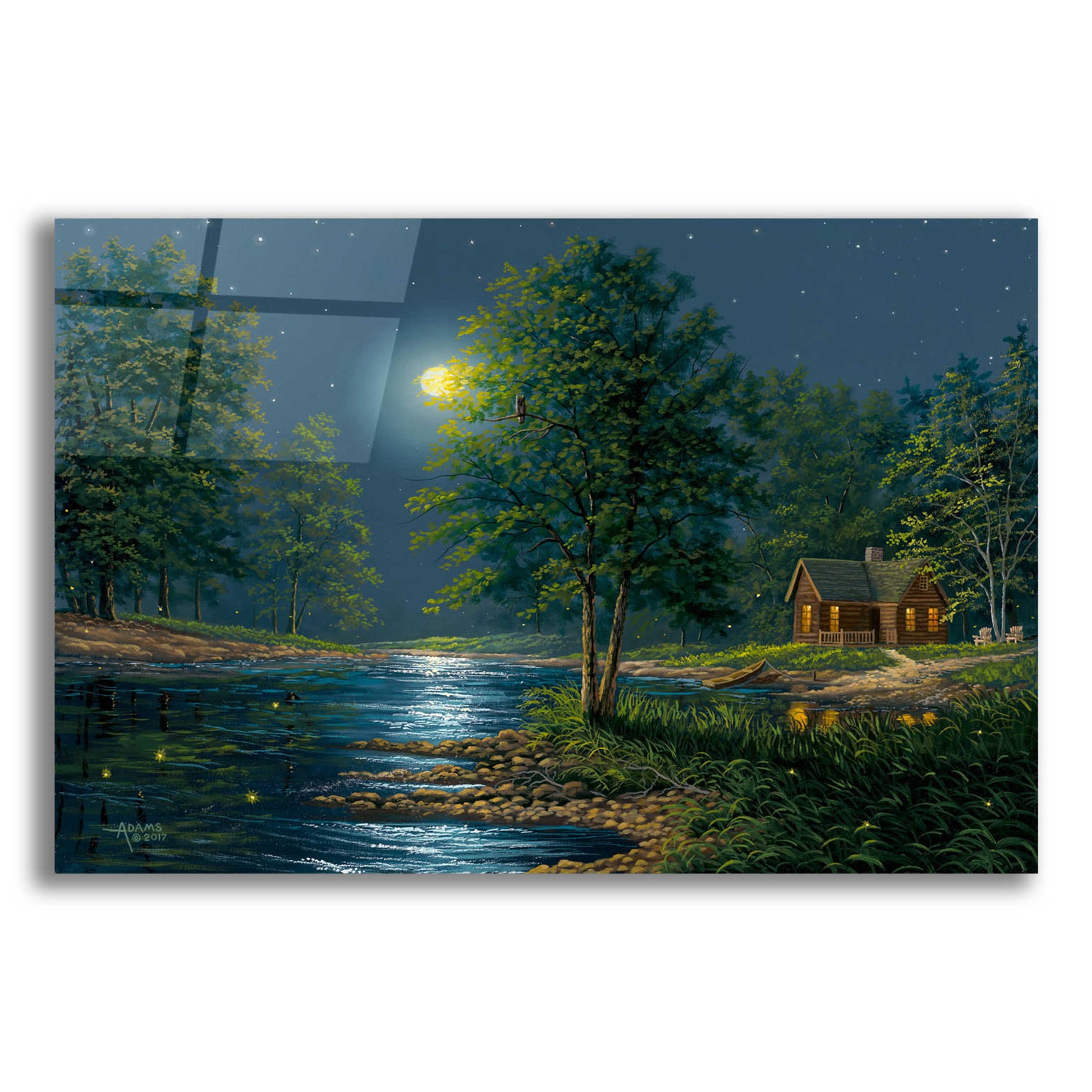 Epic Art 'Embraced By Moonlight' by Gary Adams, Acrylic Glass Wall Art,16x12