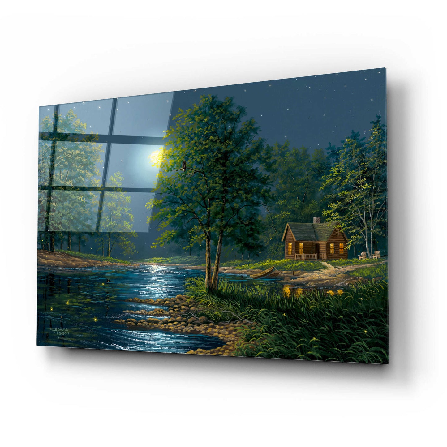 Epic Art 'Embraced By Moonlight' by Gary Adams, Acrylic Glass Wall Art,24x16