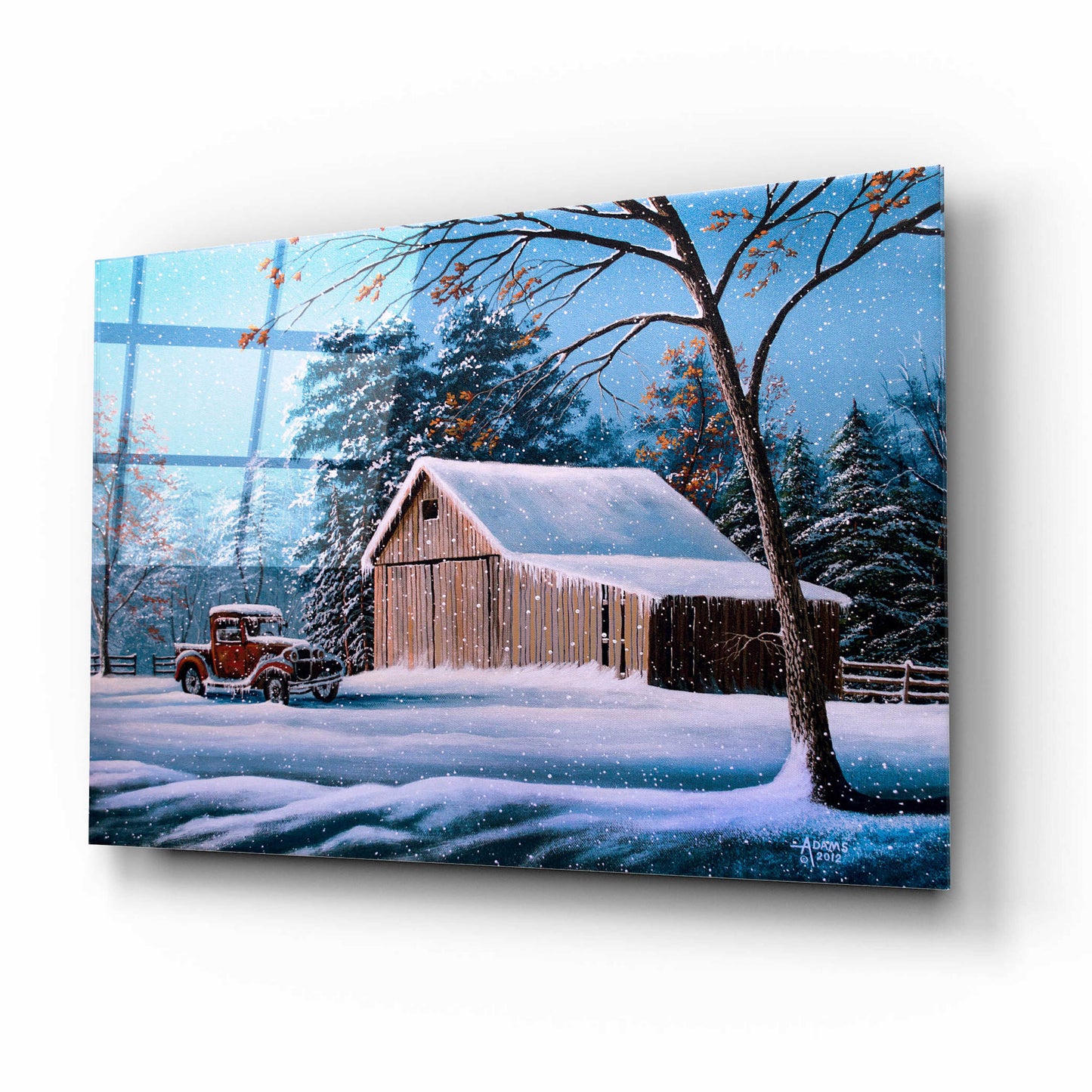 Epic Art 'First Snow' by Gary Adams, Acrylic Glass Wall Art,16x12