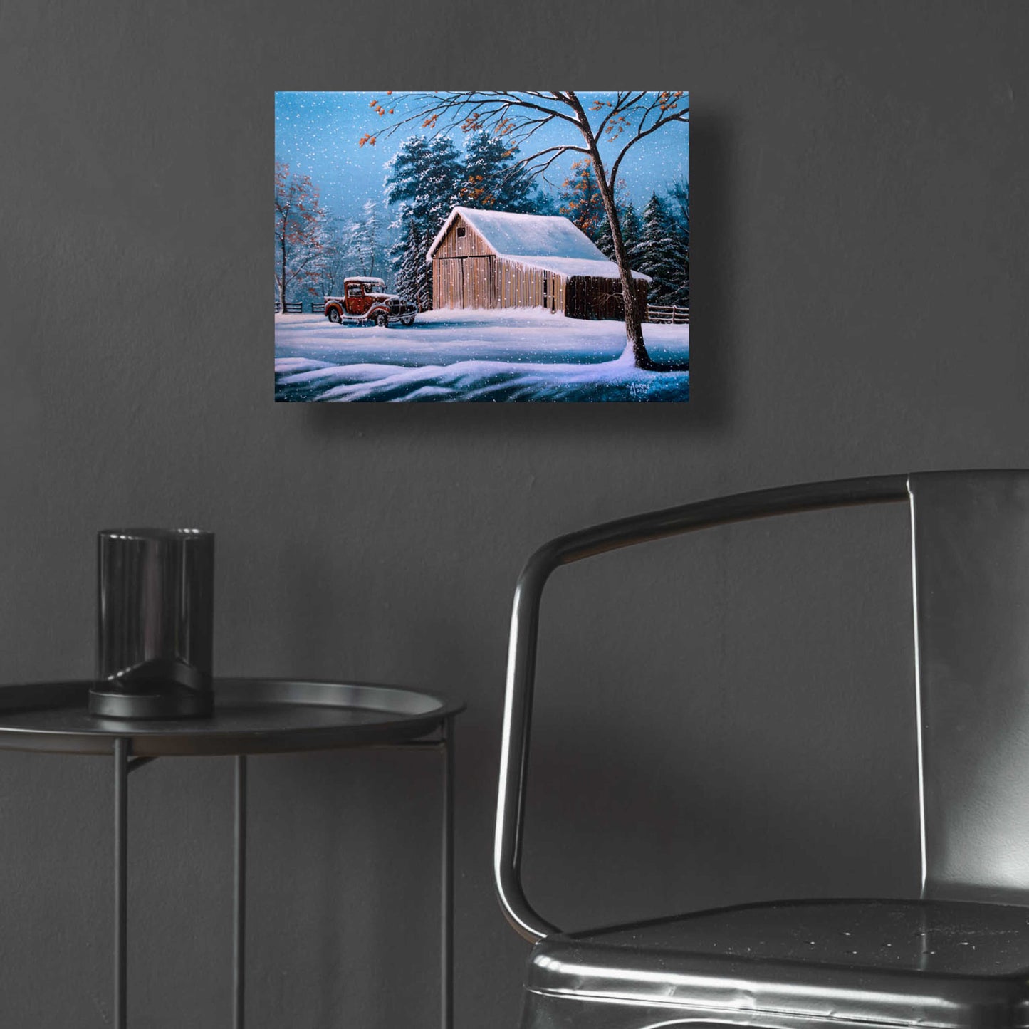 Epic Art 'First Snow' by Gary Adams, Acrylic Glass Wall Art,16x12