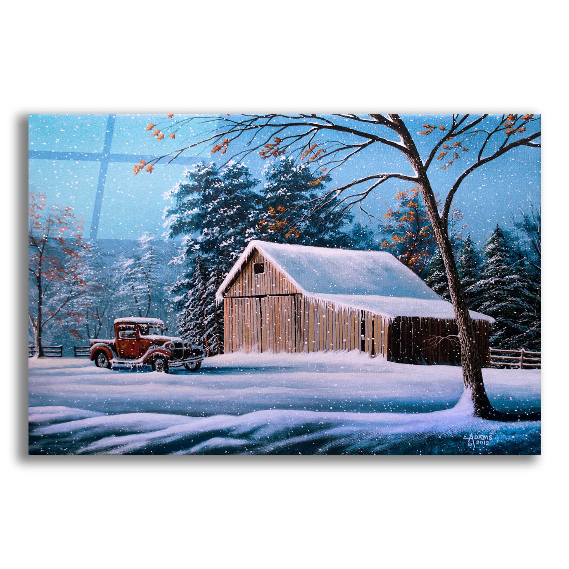 Epic Art 'First Snow' by Gary Adams, Acrylic Glass Wall Art,24x16