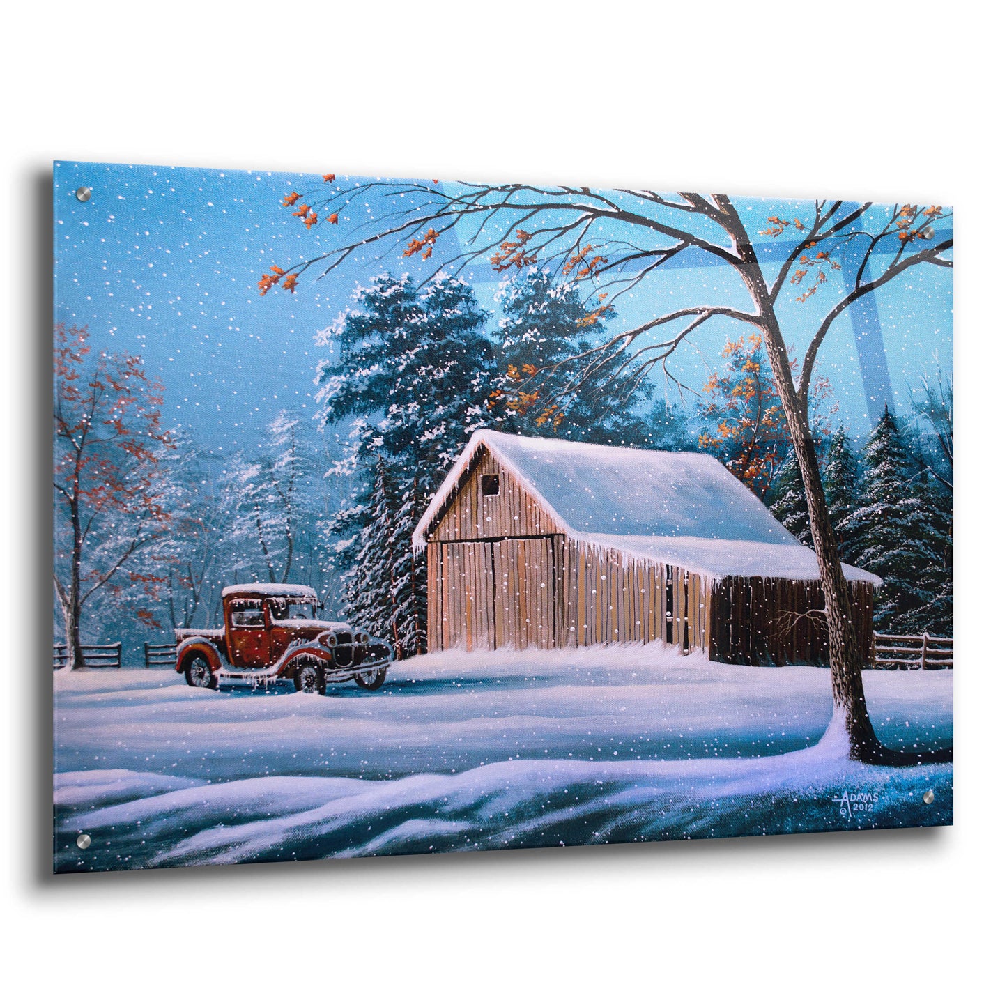 Epic Art 'First Snow' by Gary Adams, Acrylic Glass Wall Art,36x24