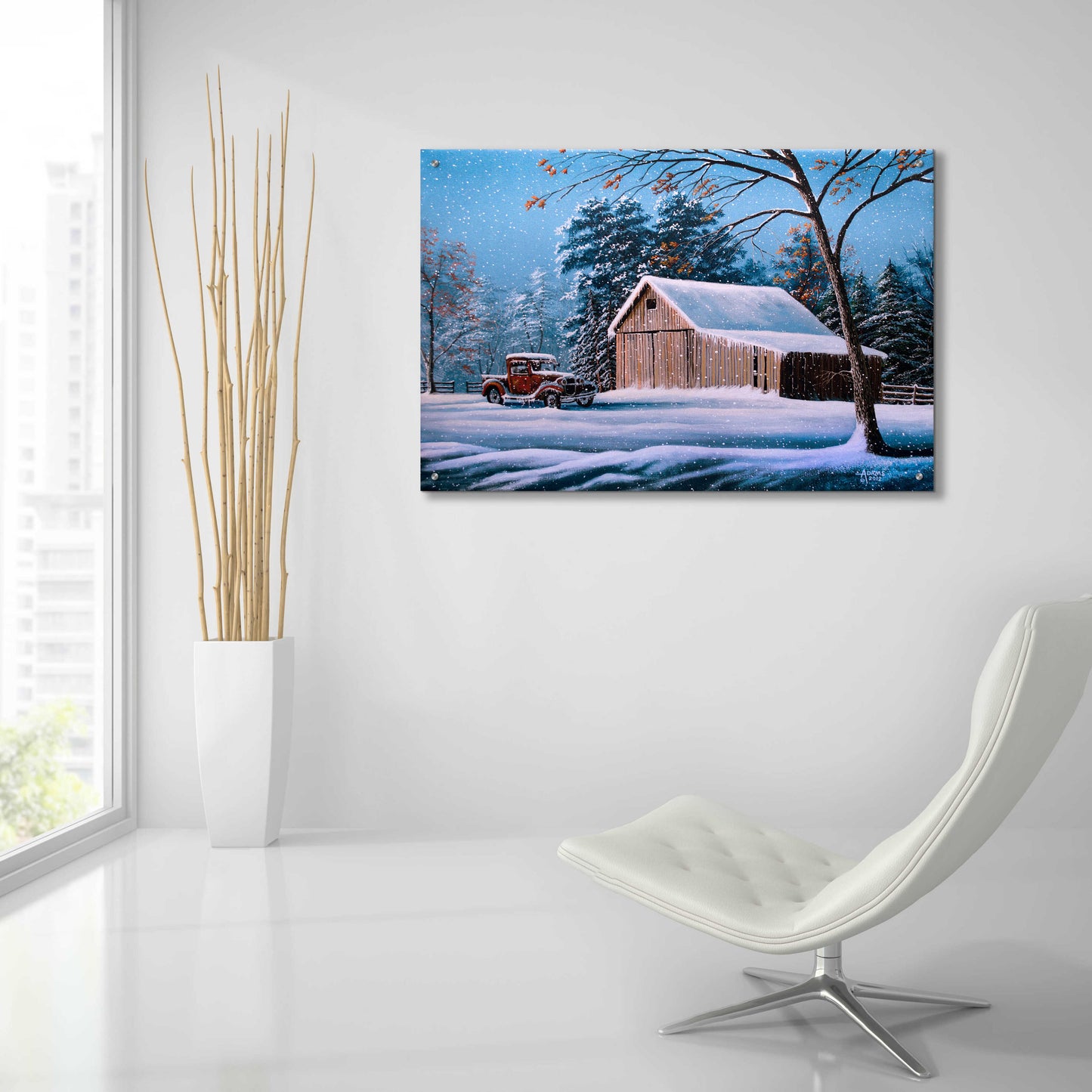 Epic Art 'First Snow' by Gary Adams, Acrylic Glass Wall Art,36x24