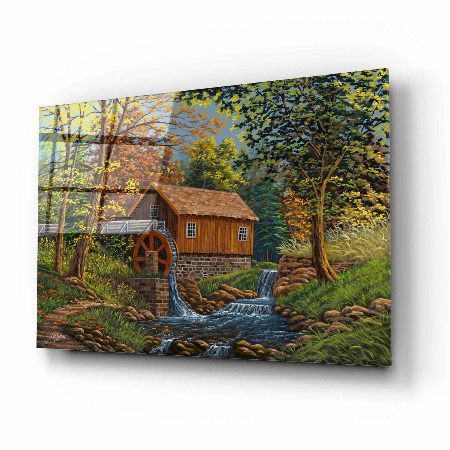 Epic Art 'Shady Grove Mill' by Gary Adams, Acrylic Glass Wall Art,16x12