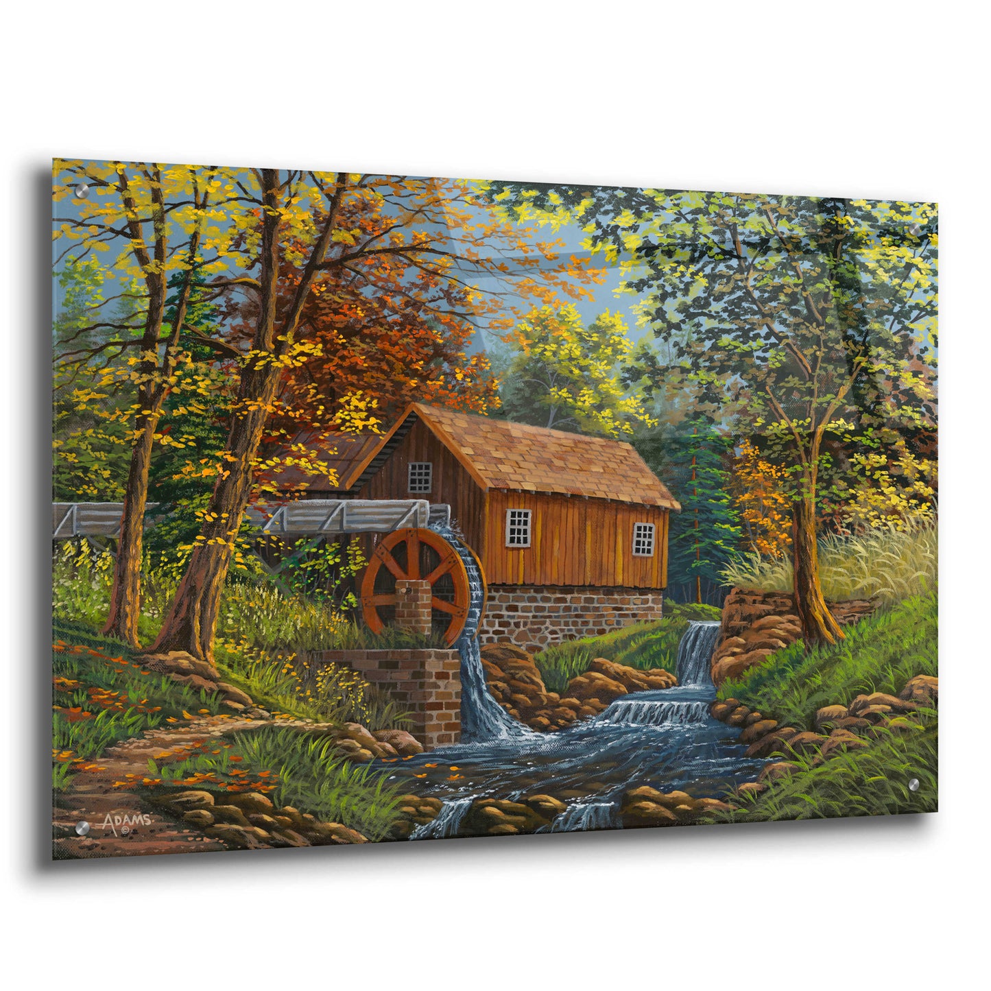 Epic Art 'Shady Grove Mill' by Gary Adams, Acrylic Glass Wall Art,36x24