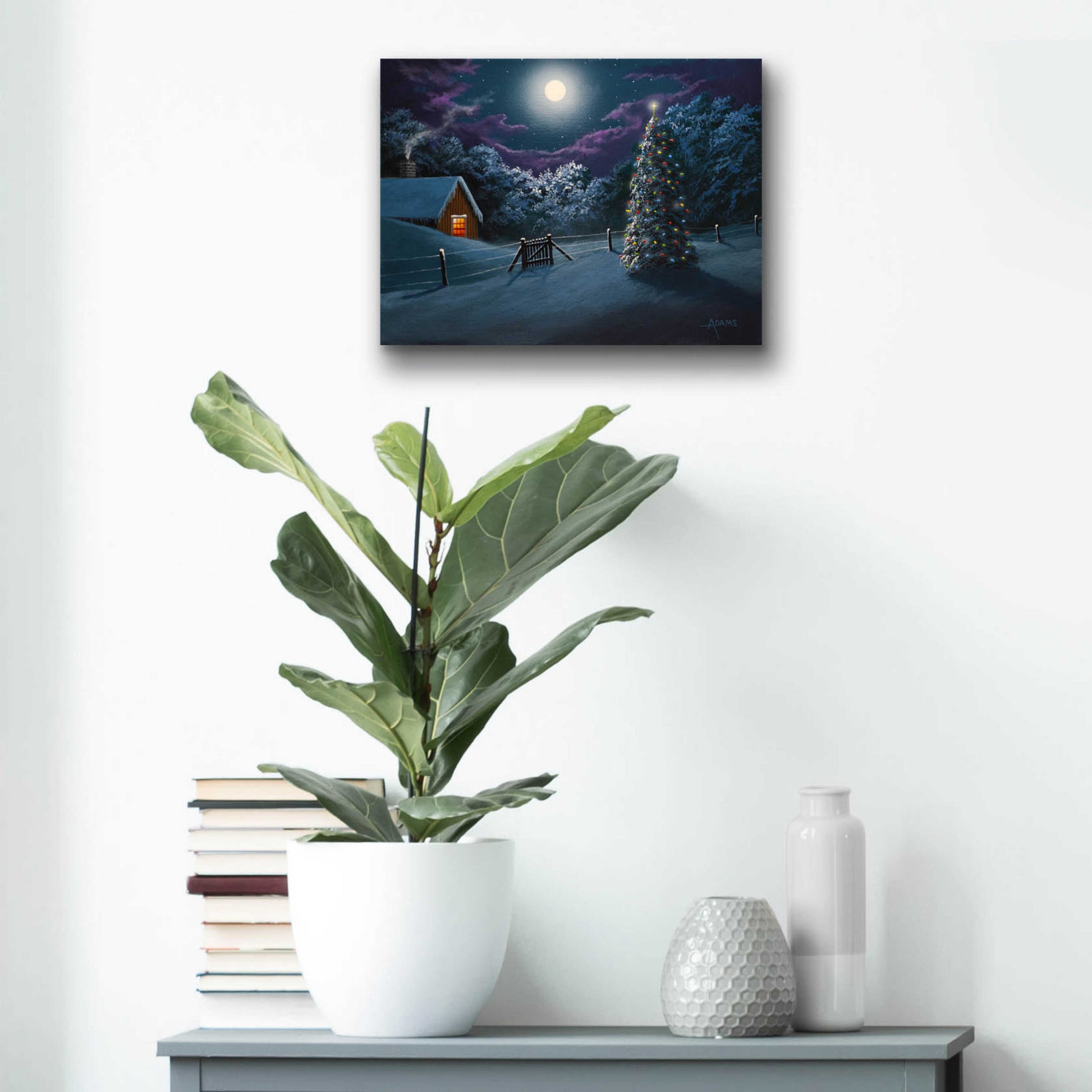 Epic Art 'Silent Night' by Gary Adams, Acrylic Glass Wall Art,16x12