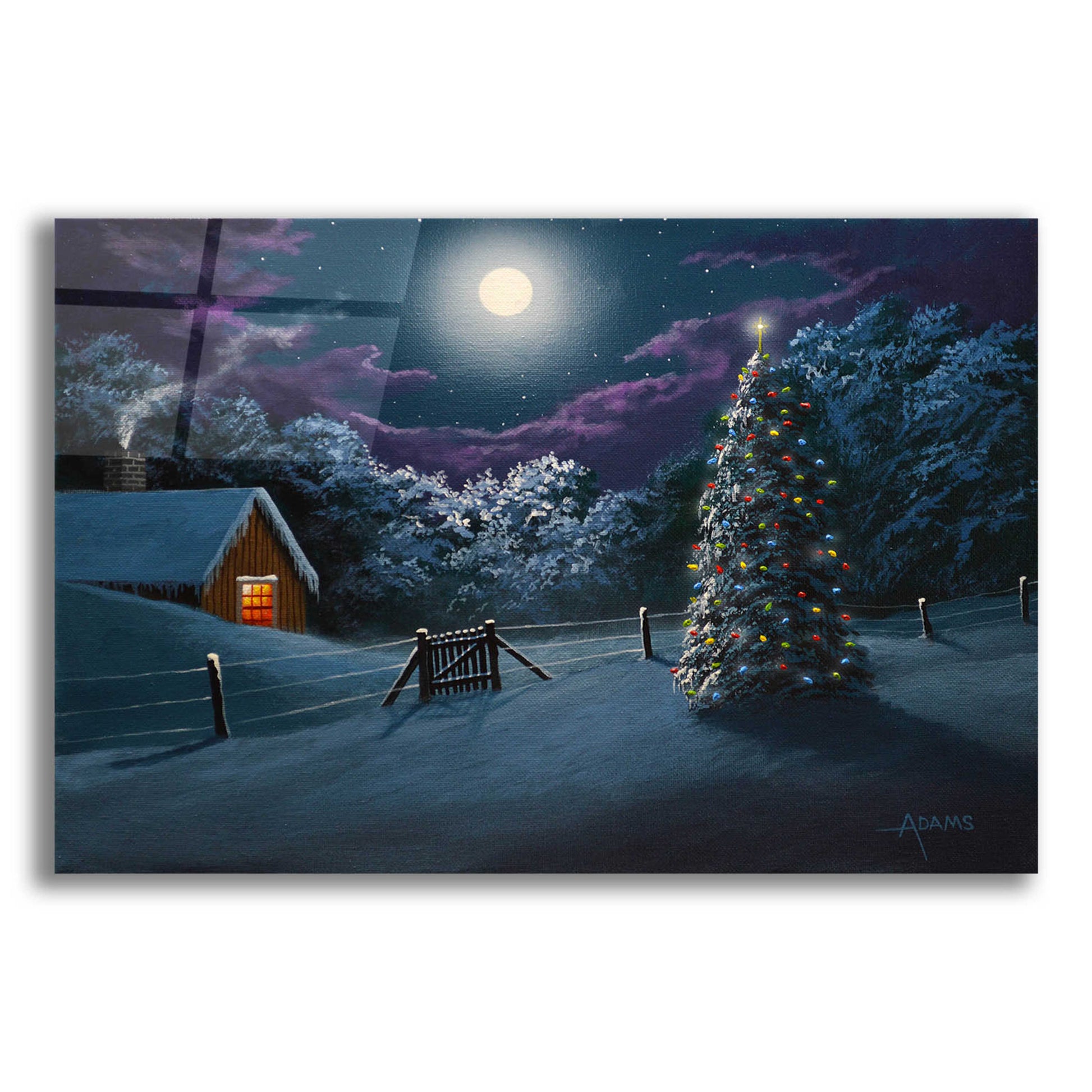 Epic Art 'Silent Night' by Gary Adams, Acrylic Glass Wall Art,16x12