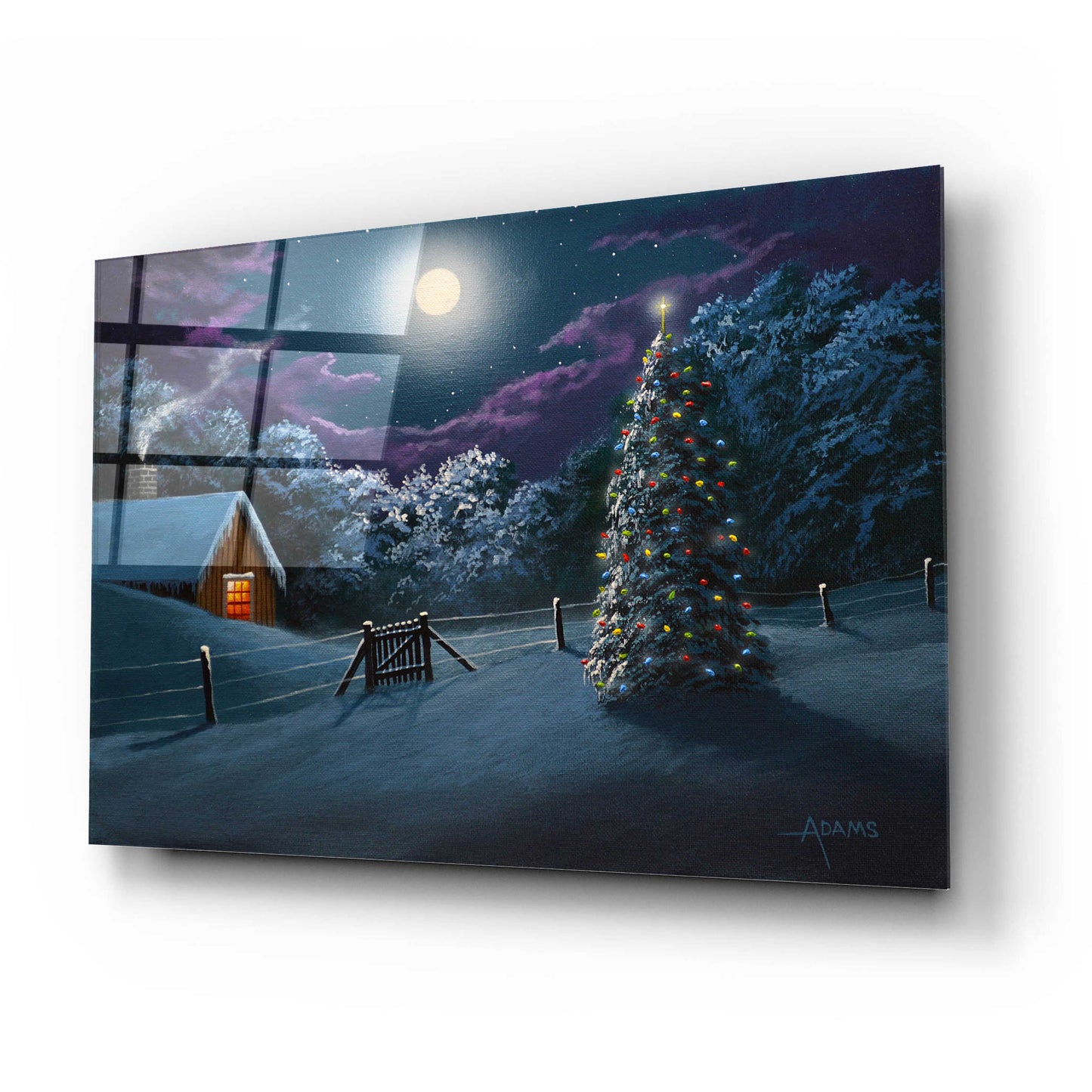 Epic Art 'Silent Night' by Gary Adams, Acrylic Glass Wall Art,24x16