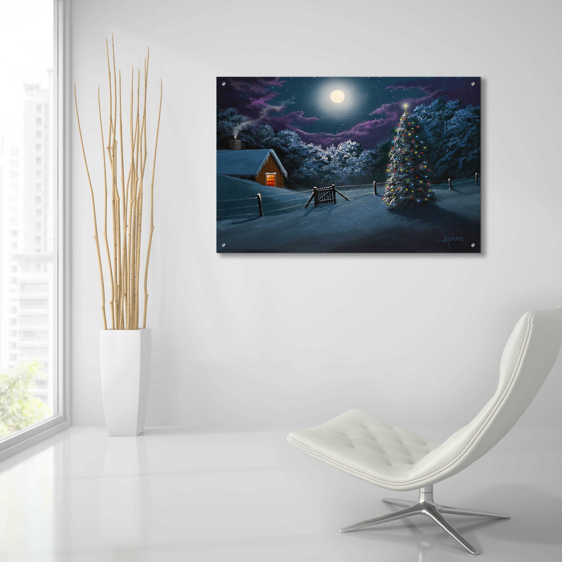 Epic Art 'Silent Night' by Gary Adams, Acrylic Glass Wall Art,36x24