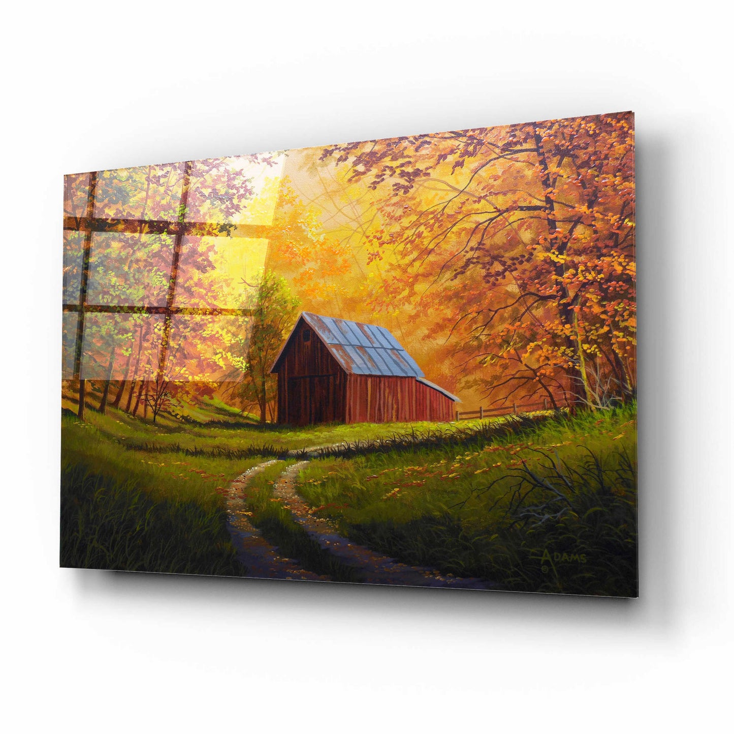 Epic Art 'Autumn Glow' by Gary Adams, Acrylic Glass Wall Art,16x12