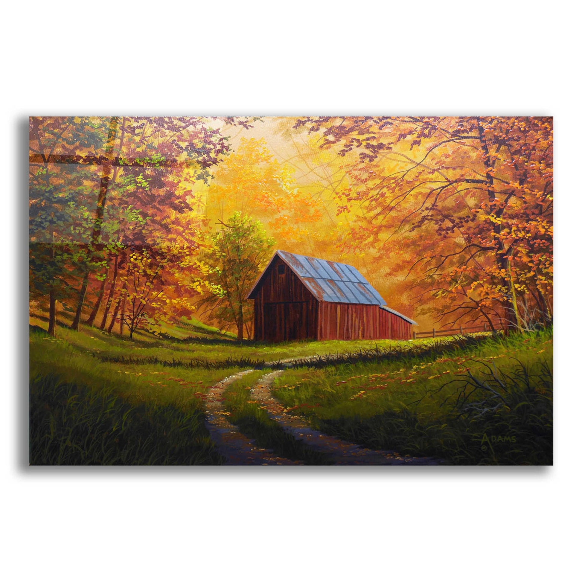 Epic Art 'Autumn Glow' by Gary Adams, Acrylic Glass Wall Art,16x12