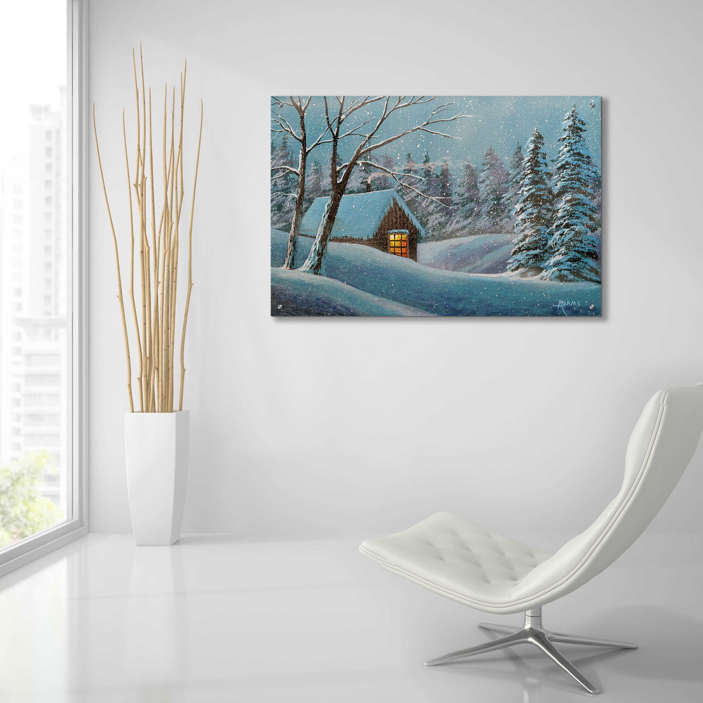 Epic Art 'Snow Bound' by Gary Adams, Acrylic Glass Wall Art,36x24