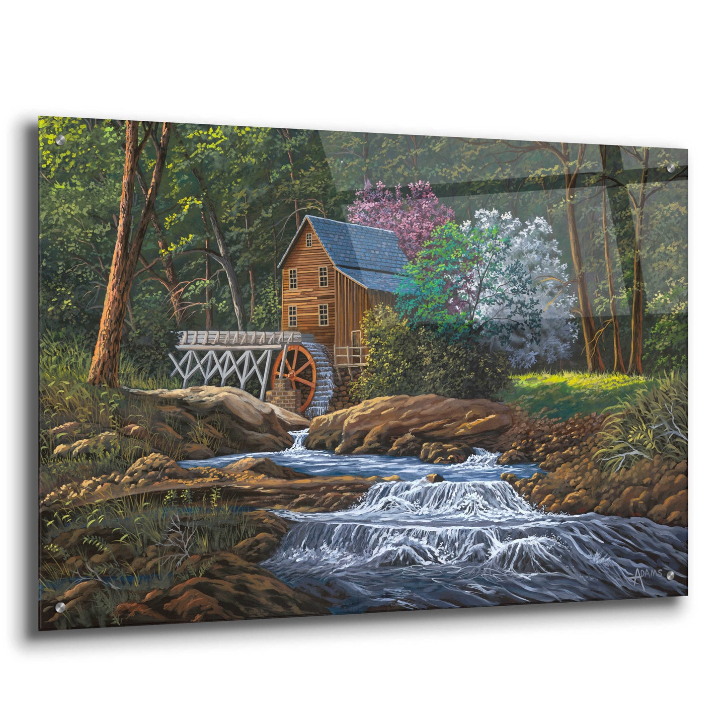 Epic Art 'Springtime Mill' by Gary Adams, Acrylic Glass Wall Art,36x24