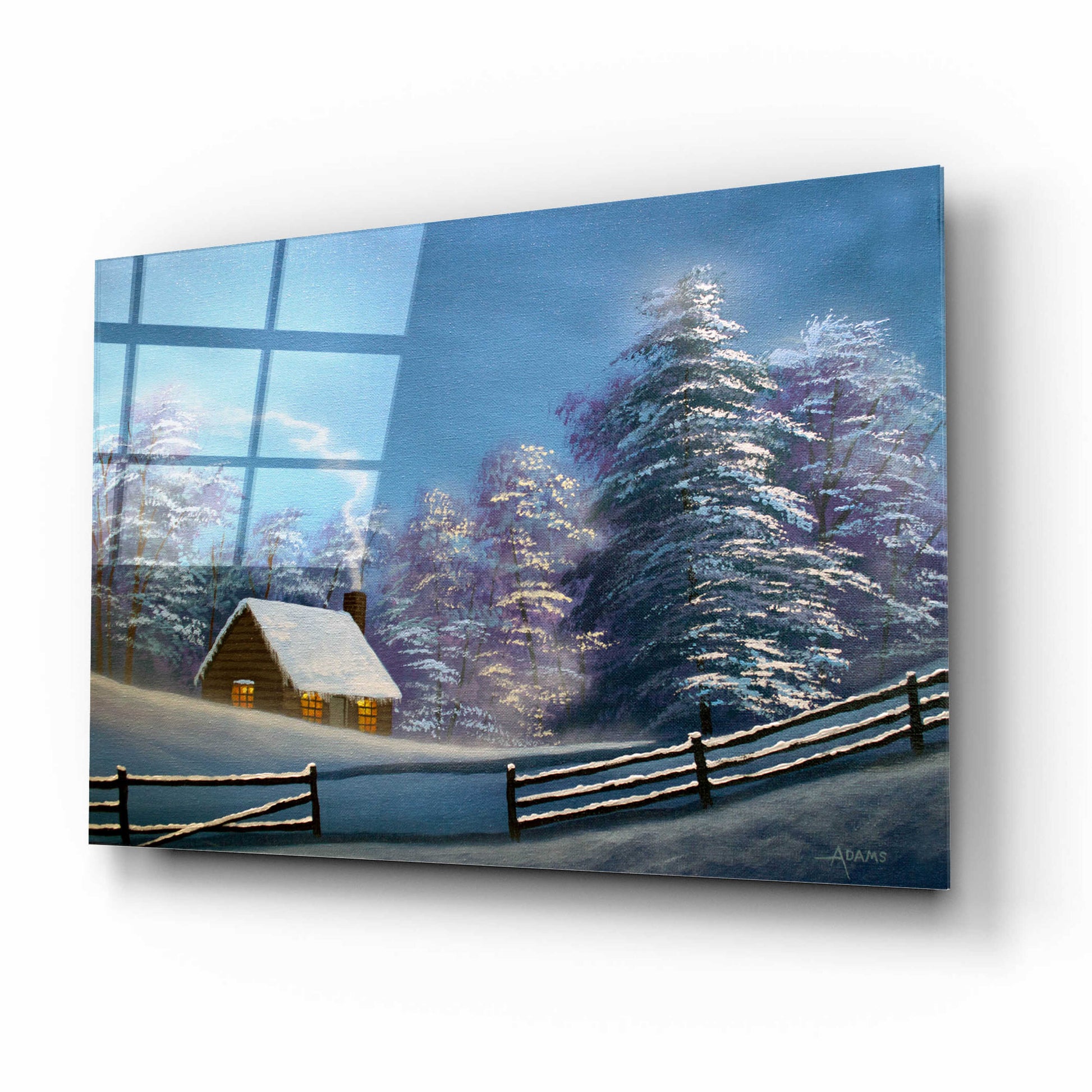 Epic Art 'Cozy Cabin' by Gary Adams, Acrylic Glass Wall Art,16x12