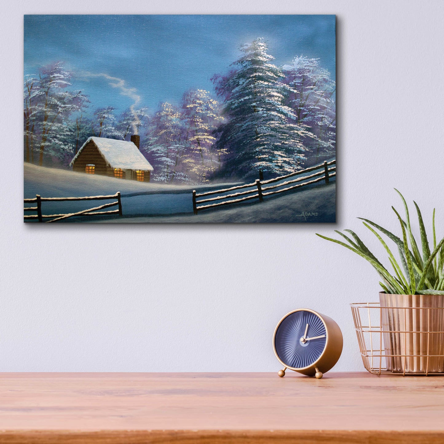 Epic Art 'Cozy Cabin' by Gary Adams, Acrylic Glass Wall Art,16x12