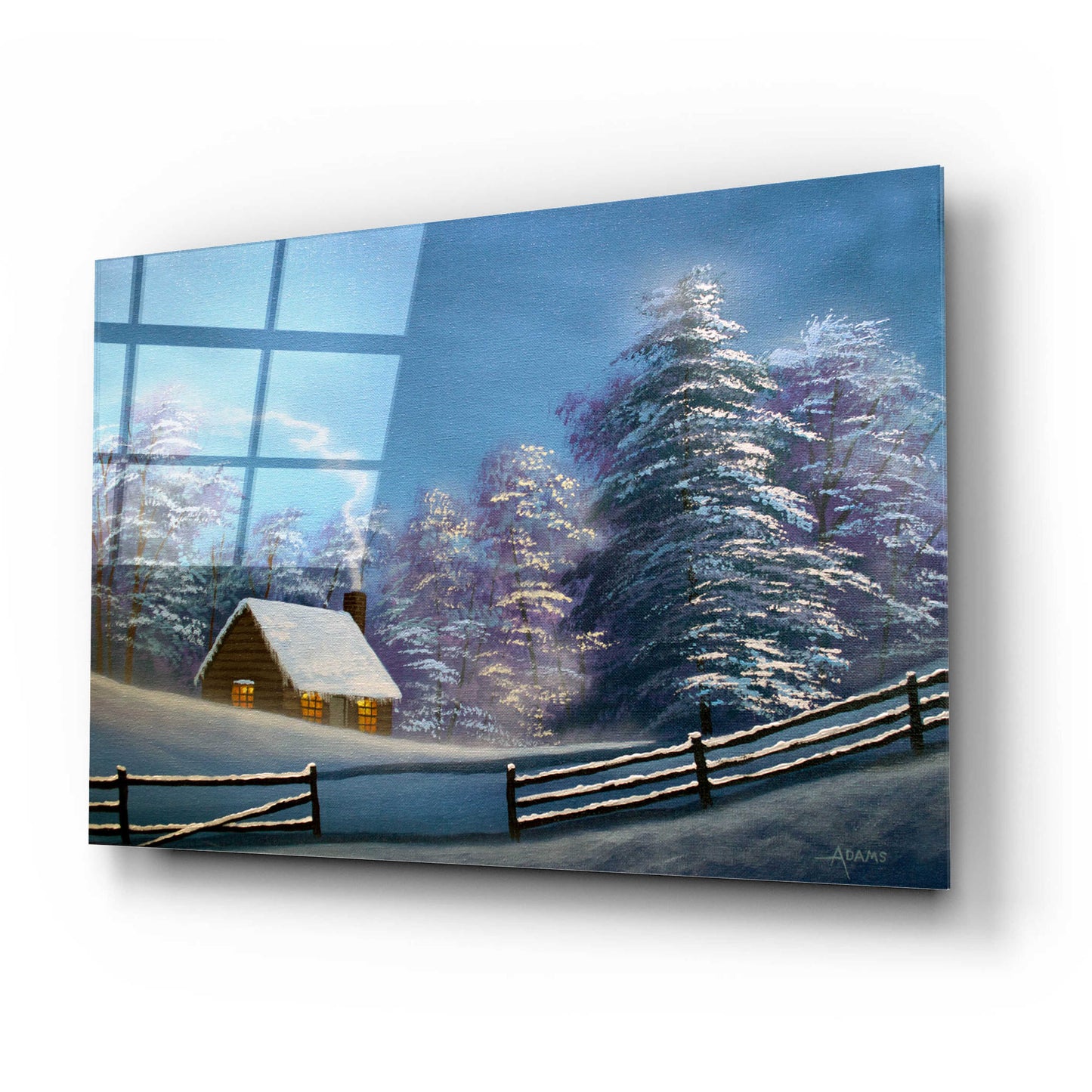 Epic Art 'Cozy Cabin' by Gary Adams, Acrylic Glass Wall Art,24x16