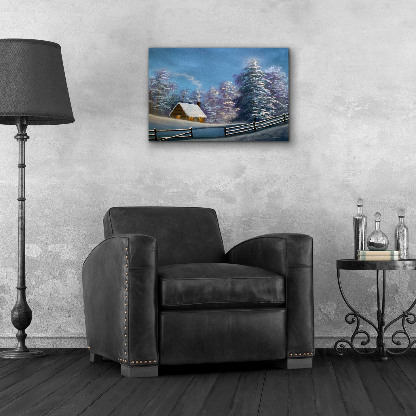 Epic Art 'Cozy Cabin' by Gary Adams, Acrylic Glass Wall Art,24x16