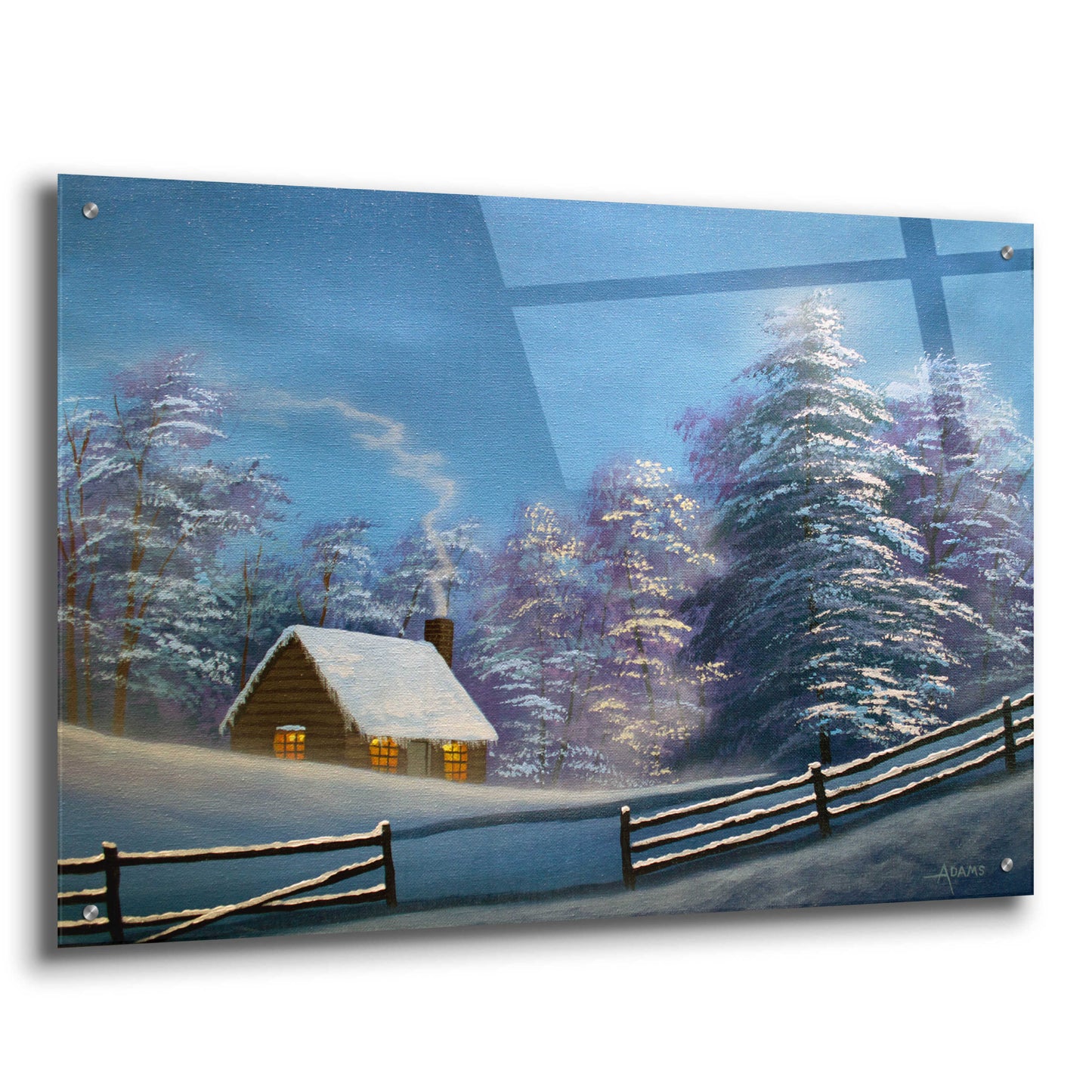 Epic Art 'Cozy Cabin' by Gary Adams, Acrylic Glass Wall Art,36x24