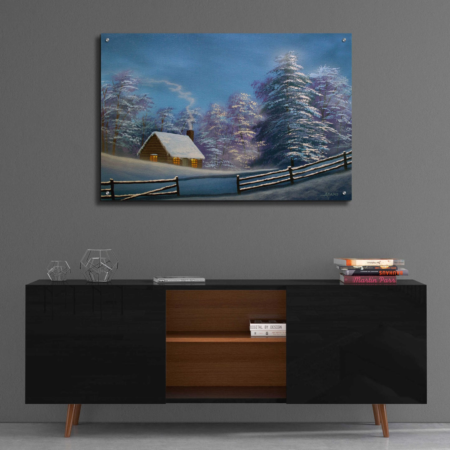 Epic Art 'Cozy Cabin' by Gary Adams, Acrylic Glass Wall Art,36x24