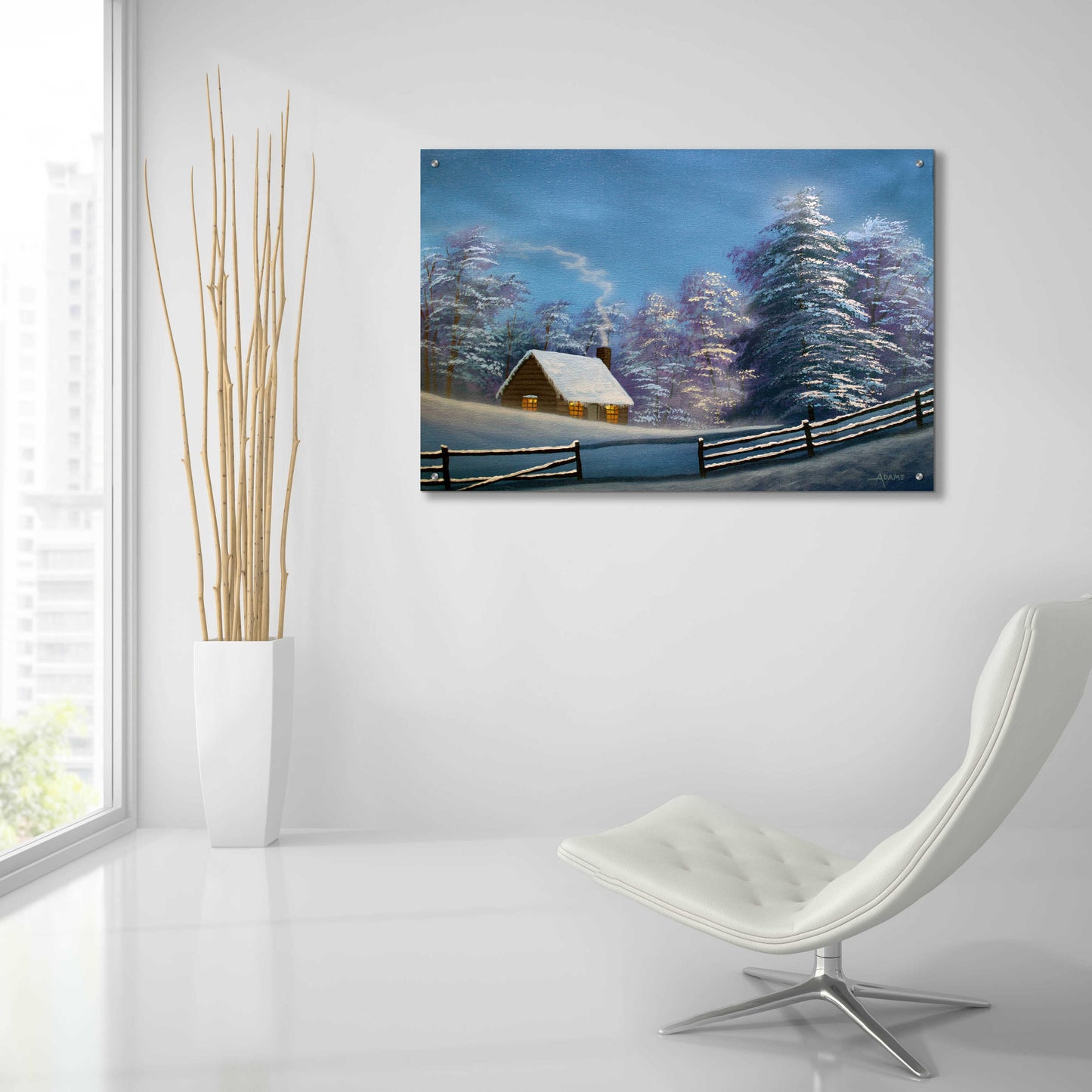 Epic Art 'Cozy Cabin' by Gary Adams, Acrylic Glass Wall Art,36x24