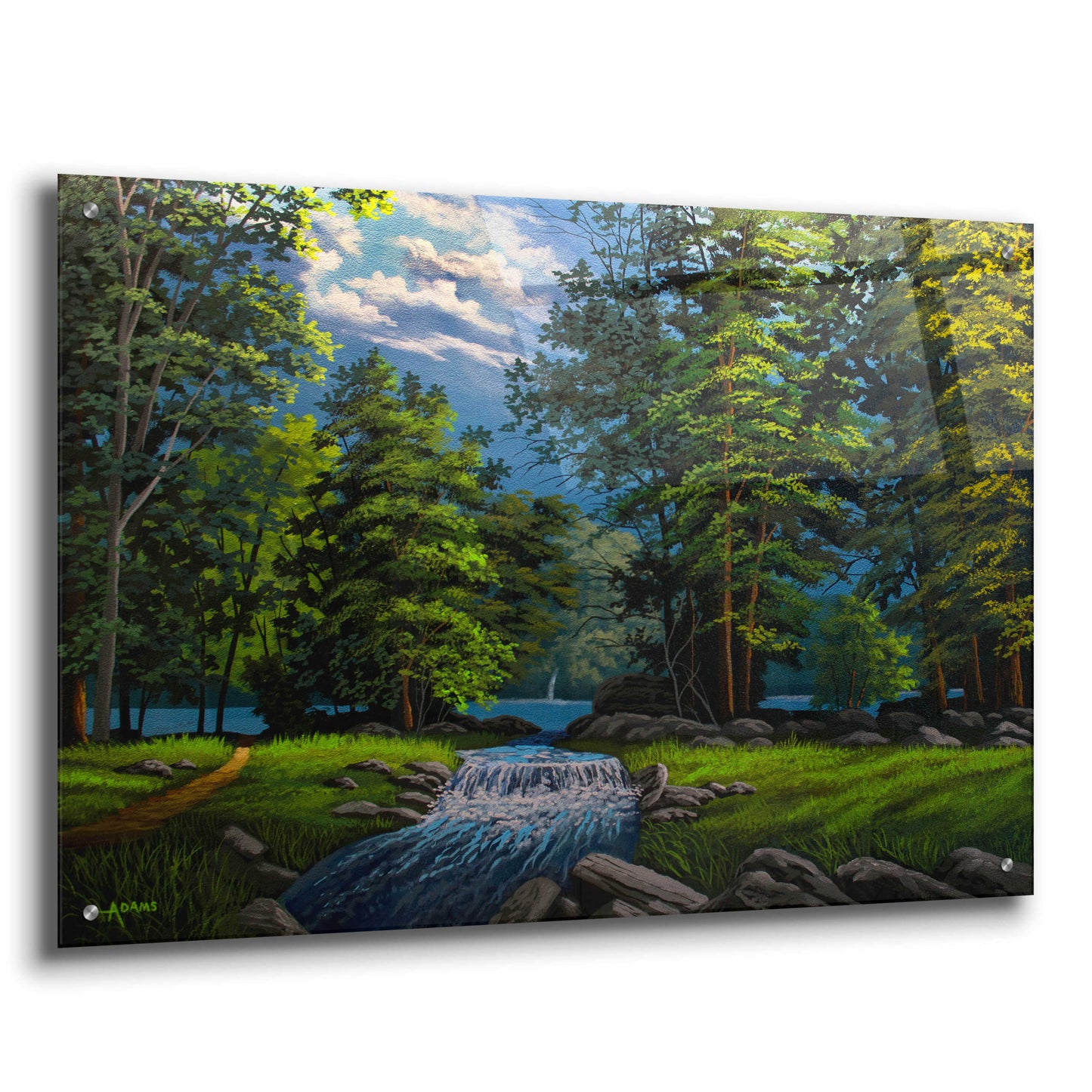 Epic Art 'Mountain Lake' by Gary Adams, Acrylic Glass Wall Art,36x24