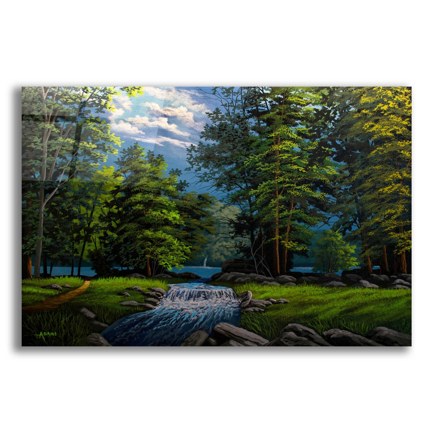 Epic Art 'Mountain Lake' by Gary Adams, Acrylic Glass Wall Art