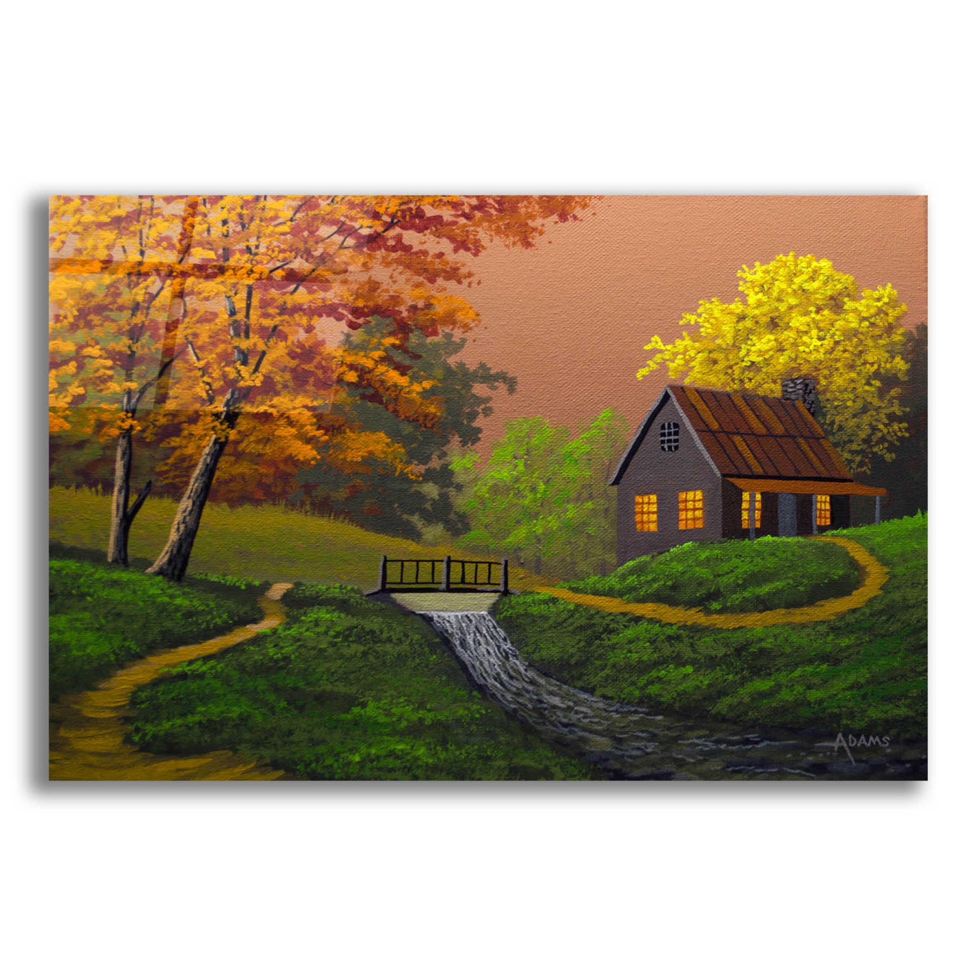 Epic Art 'Pathway Home' by Gary Adams, Acrylic Glass Wall Art,16x12