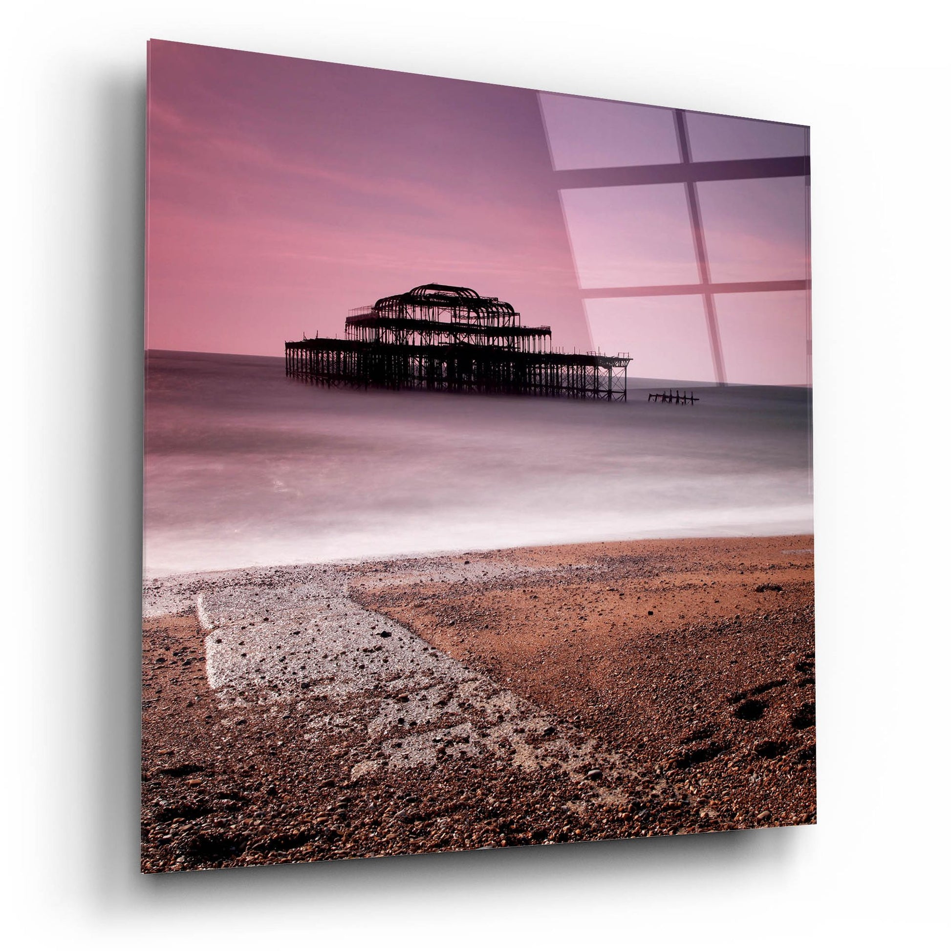 Epic Art 'Brighton Pier' by Nina Papiorek, Acrylic Glass Wall Art,12x12