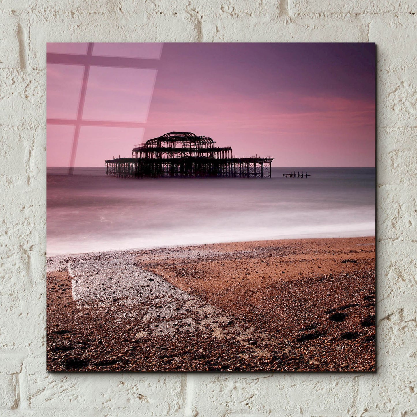 Epic Art 'Brighton Pier' by Nina Papiorek, Acrylic Glass Wall Art,12x12