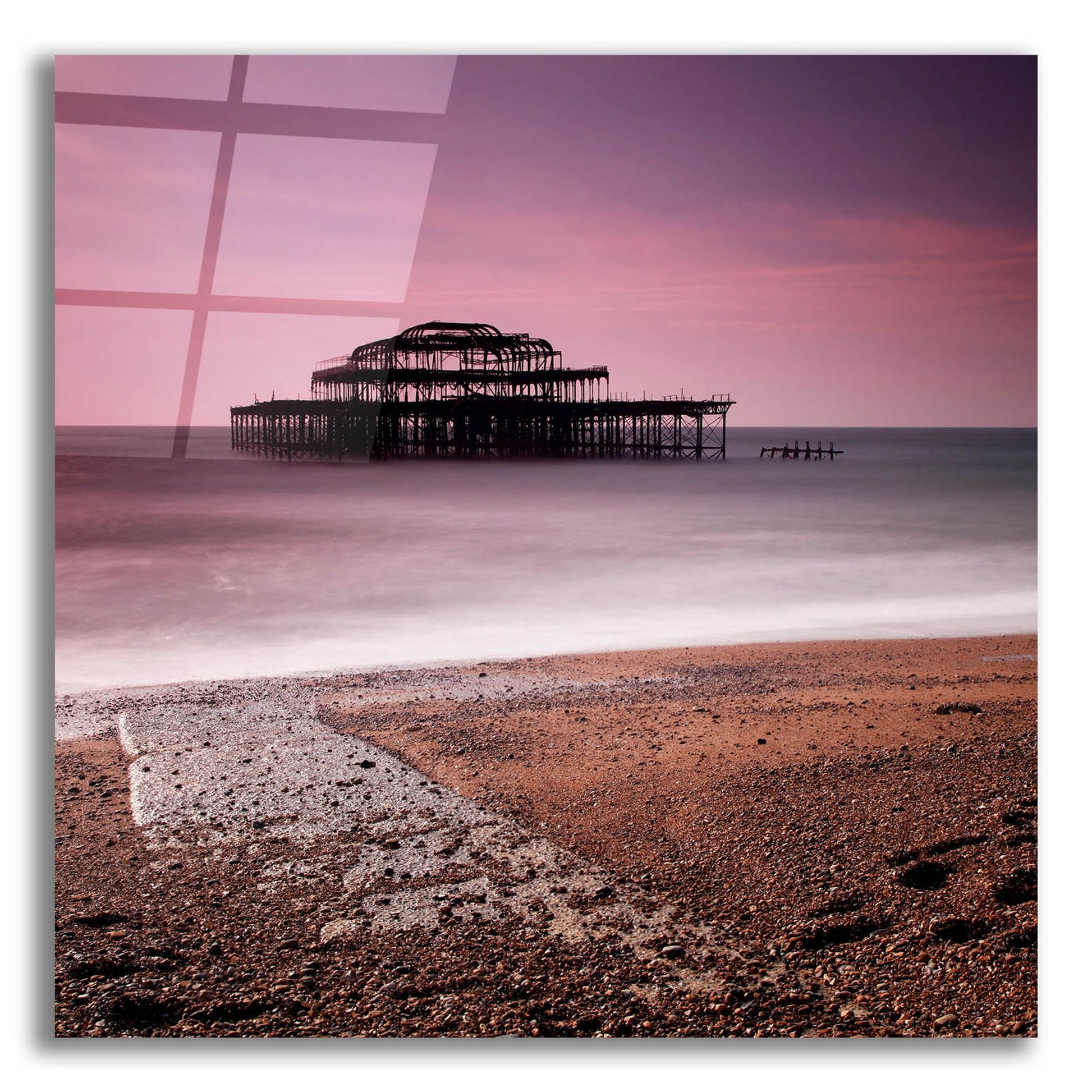 Epic Art 'Brighton Pier' by Nina Papiorek, Acrylic Glass Wall Art,12x12