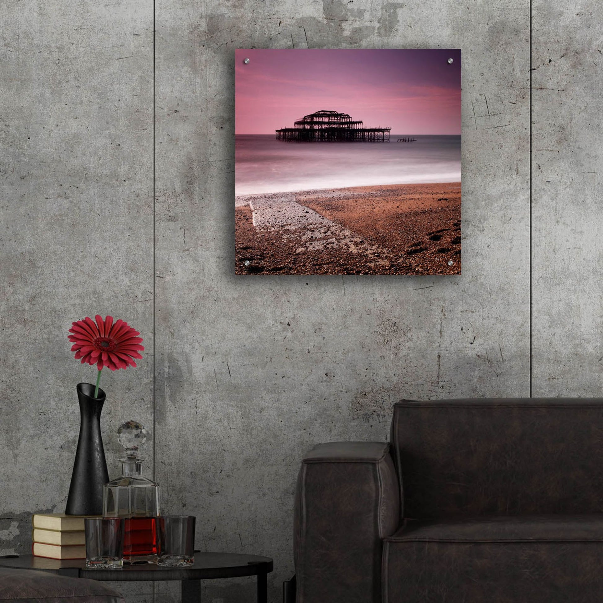 Epic Art 'Brighton Pier' by Nina Papiorek, Acrylic Glass Wall Art,24x24