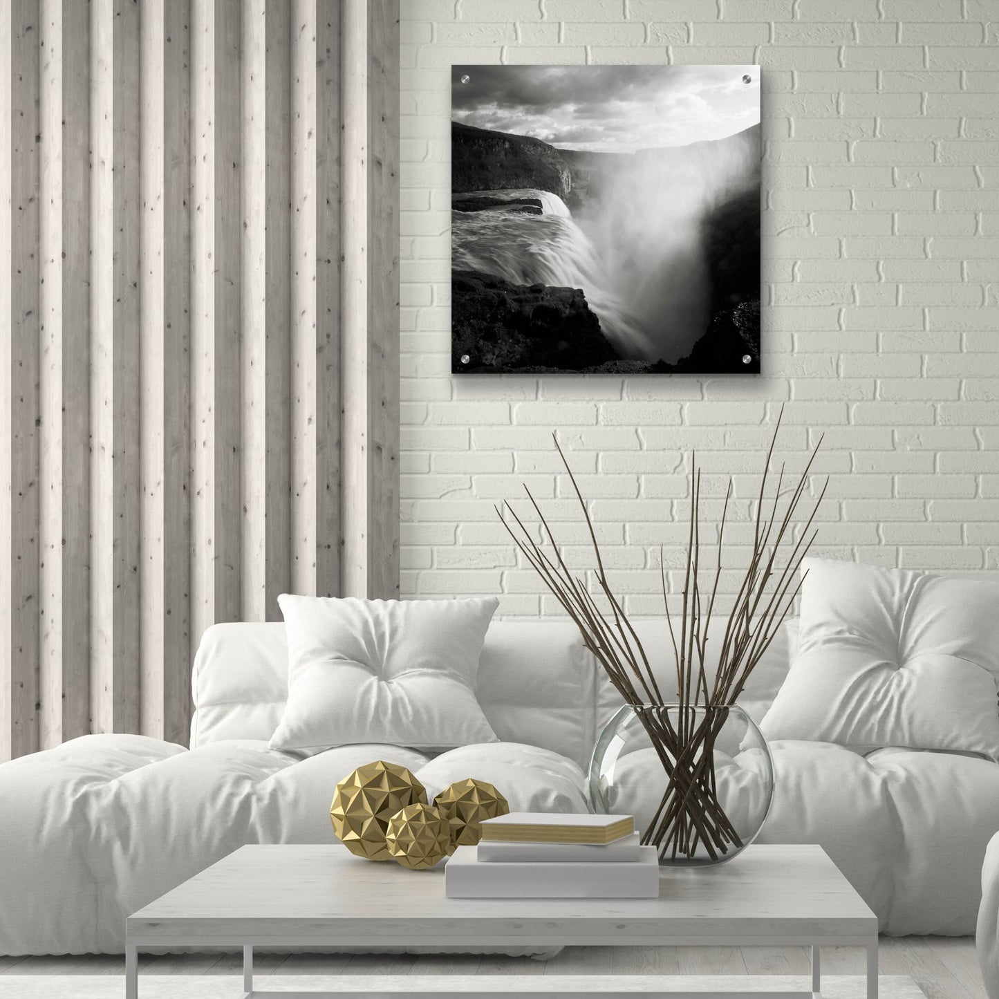 Epic Art 'Iceland Gullfoss' by Nina Papiorek, Acrylic Glass Wall Art,24x24