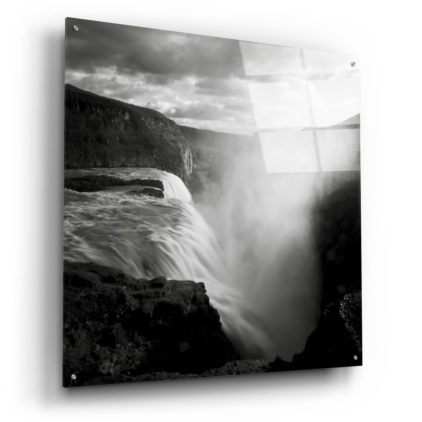 Epic Art 'Iceland Gullfoss' by Nina Papiorek, Acrylic Glass Wall Art,36x36