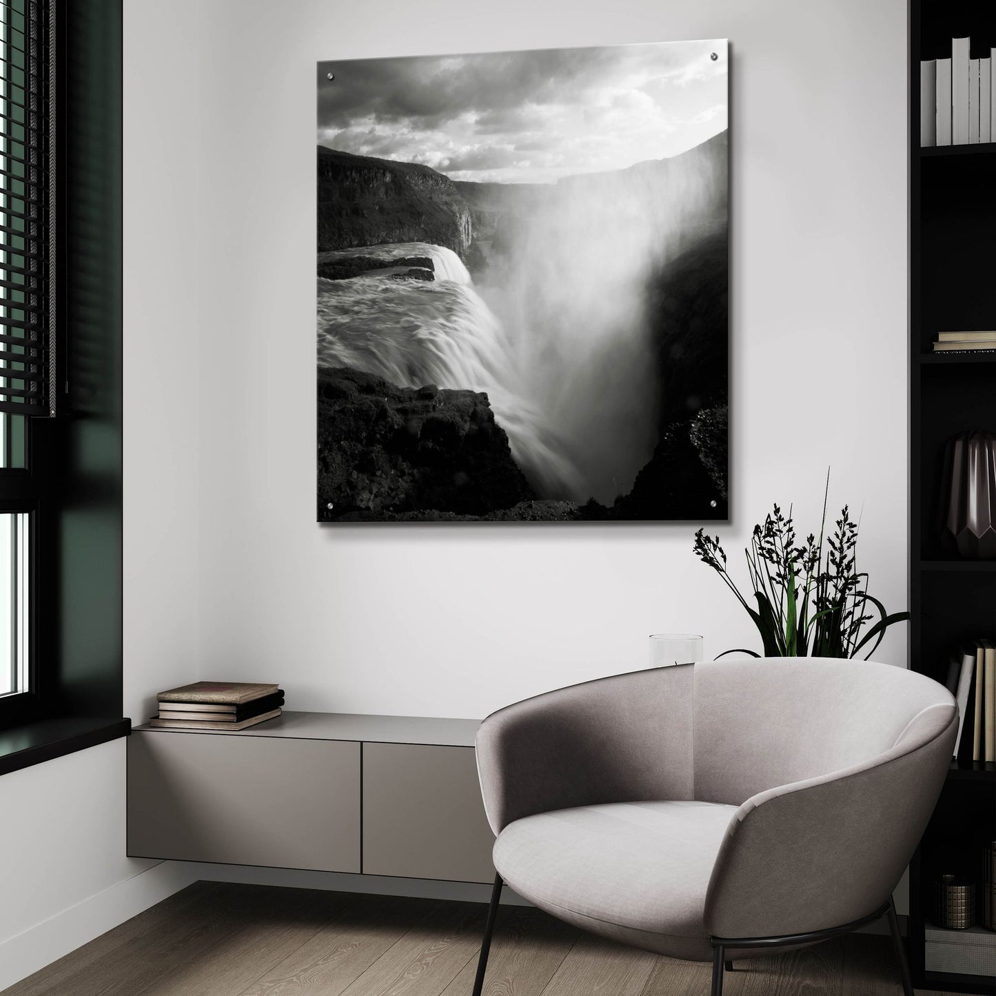 Epic Art 'Iceland Gullfoss' by Nina Papiorek, Acrylic Glass Wall Art,36x36