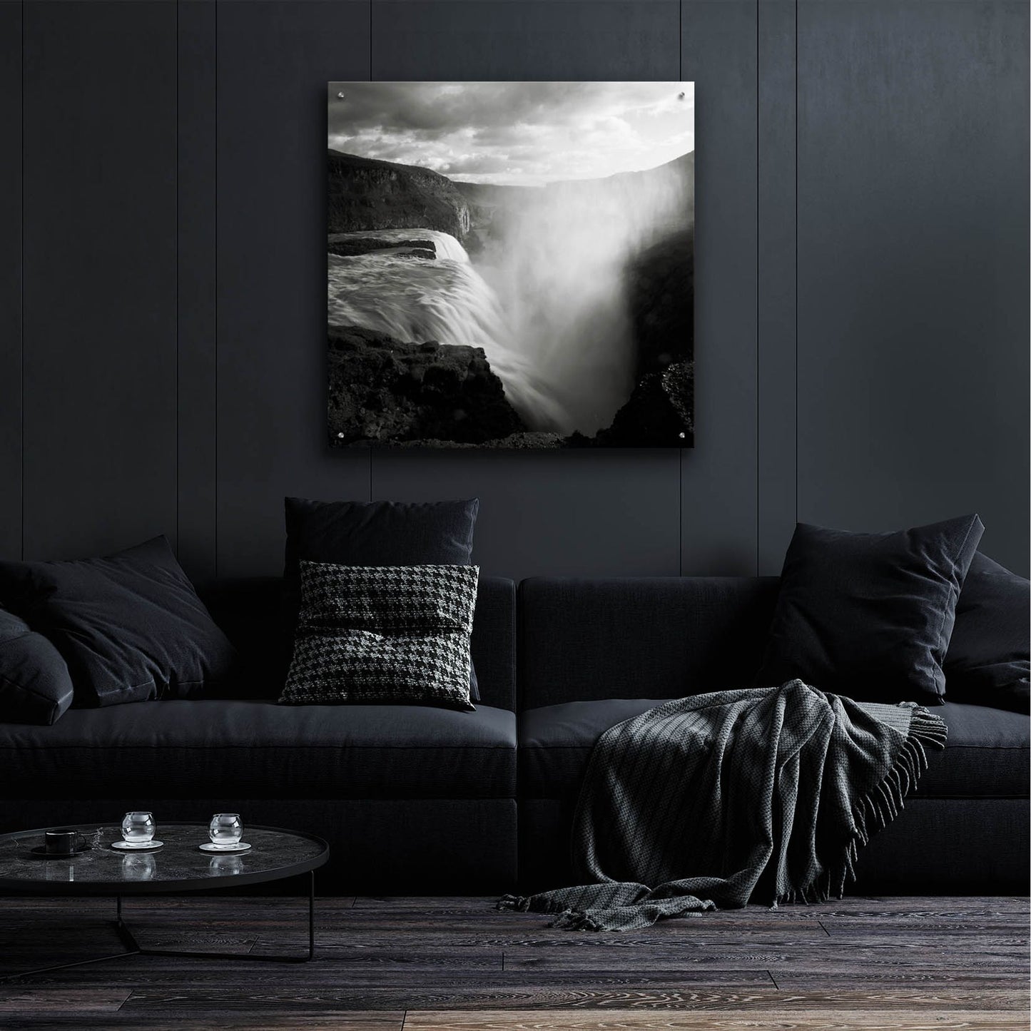 Epic Art 'Iceland Gullfoss' by Nina Papiorek, Acrylic Glass Wall Art,36x36