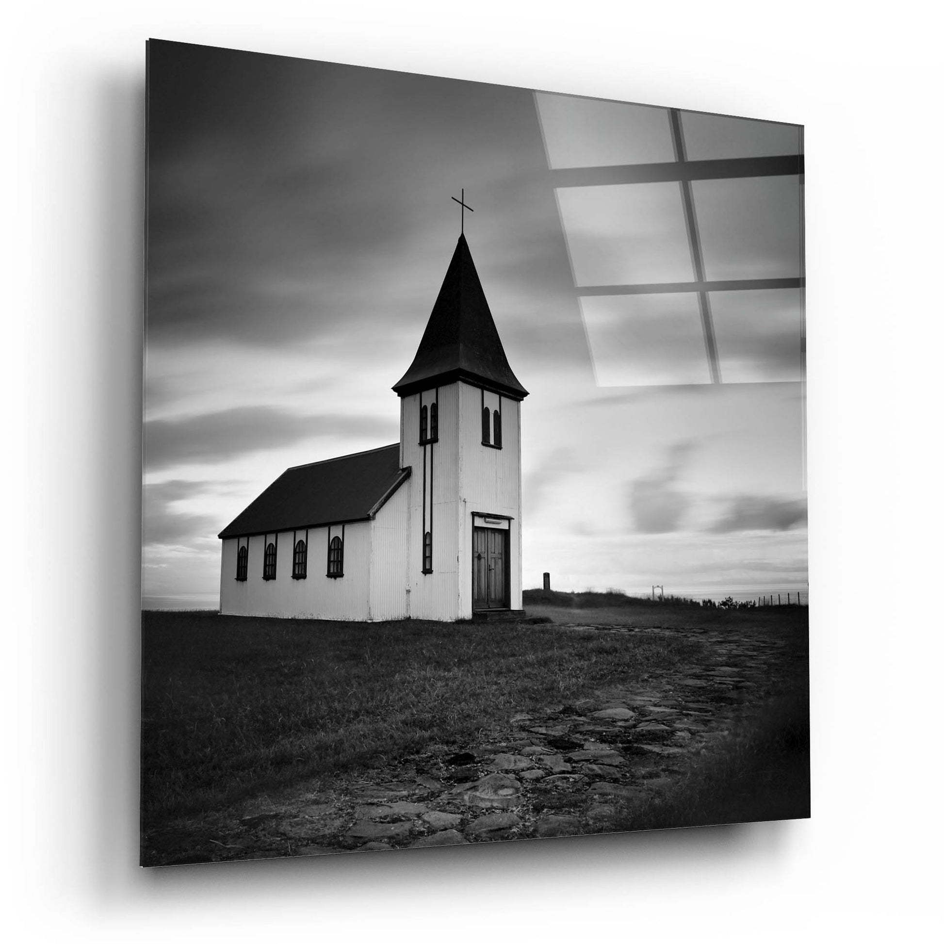 Epic Art 'Iceland Hellnar Church' by Nina Papiorek, Acrylic Glass Wall Art,12x12