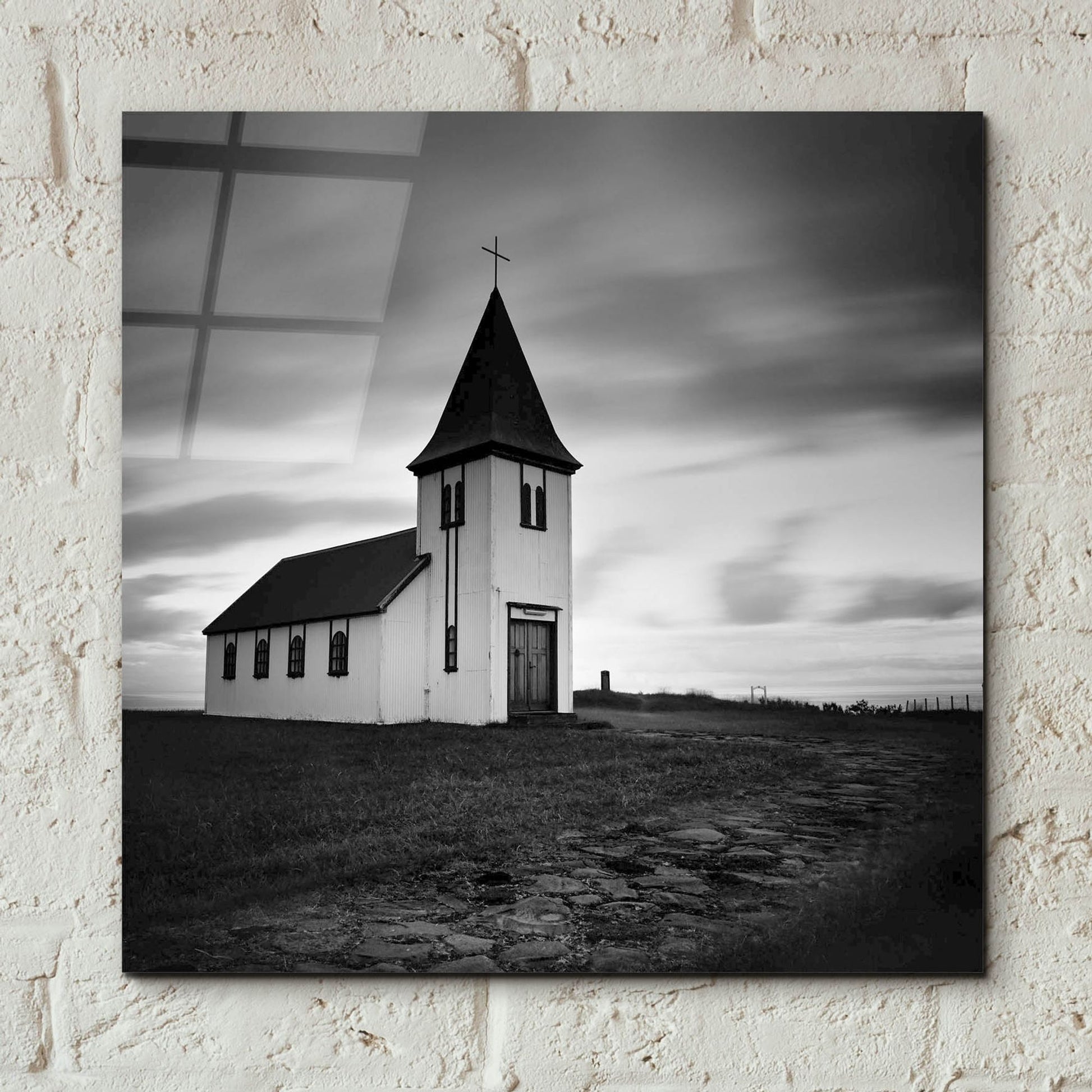 Epic Art 'Iceland Hellnar Church' by Nina Papiorek, Acrylic Glass Wall Art,12x12