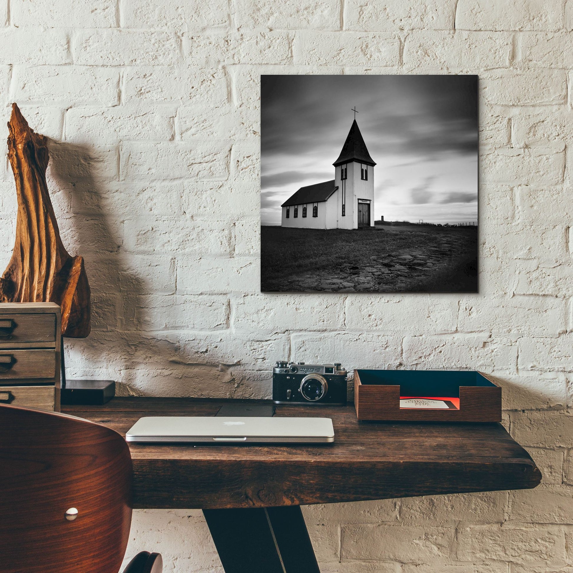 Epic Art 'Iceland Hellnar Church' by Nina Papiorek, Acrylic Glass Wall Art,12x12