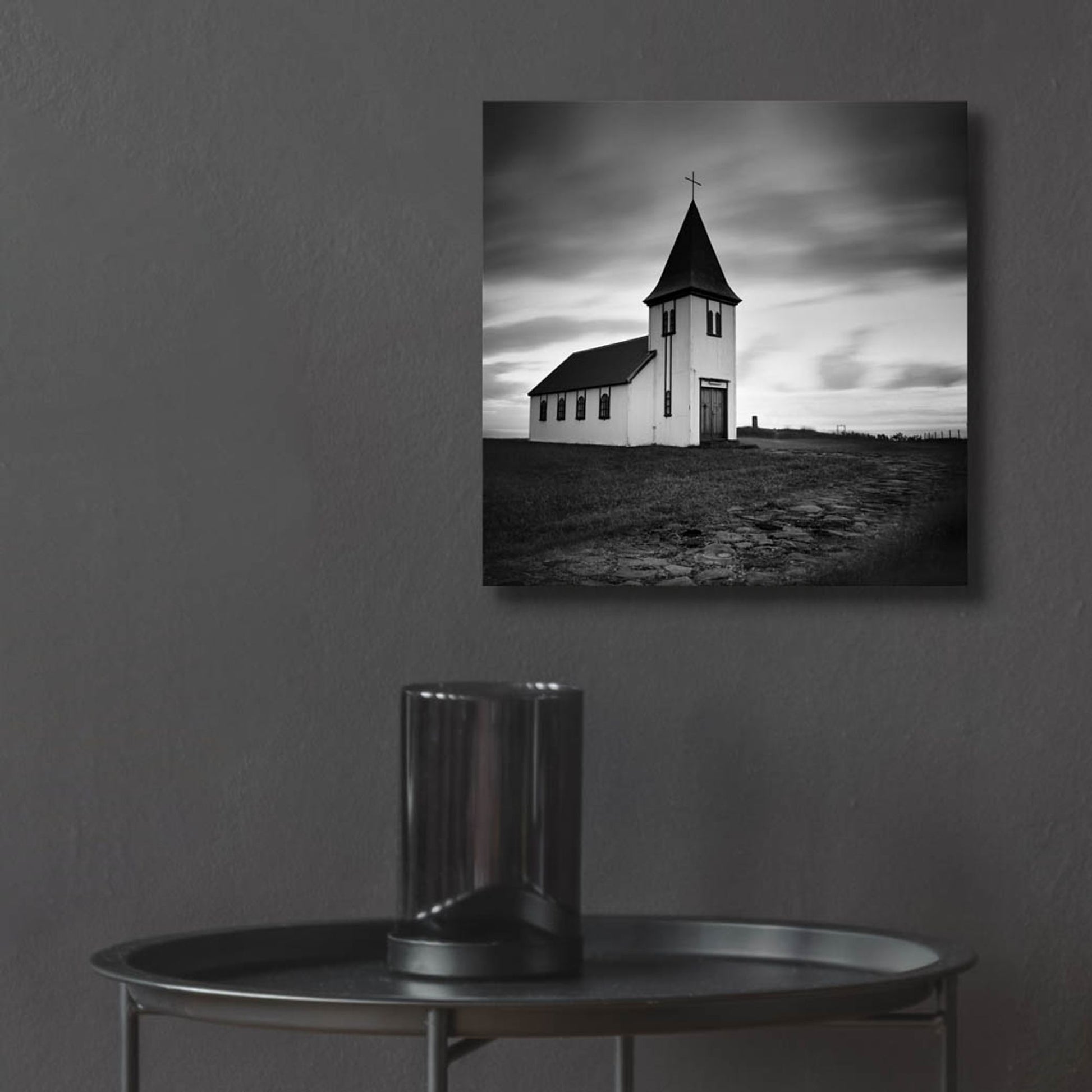 Epic Art 'Iceland Hellnar Church' by Nina Papiorek, Acrylic Glass Wall Art,12x12