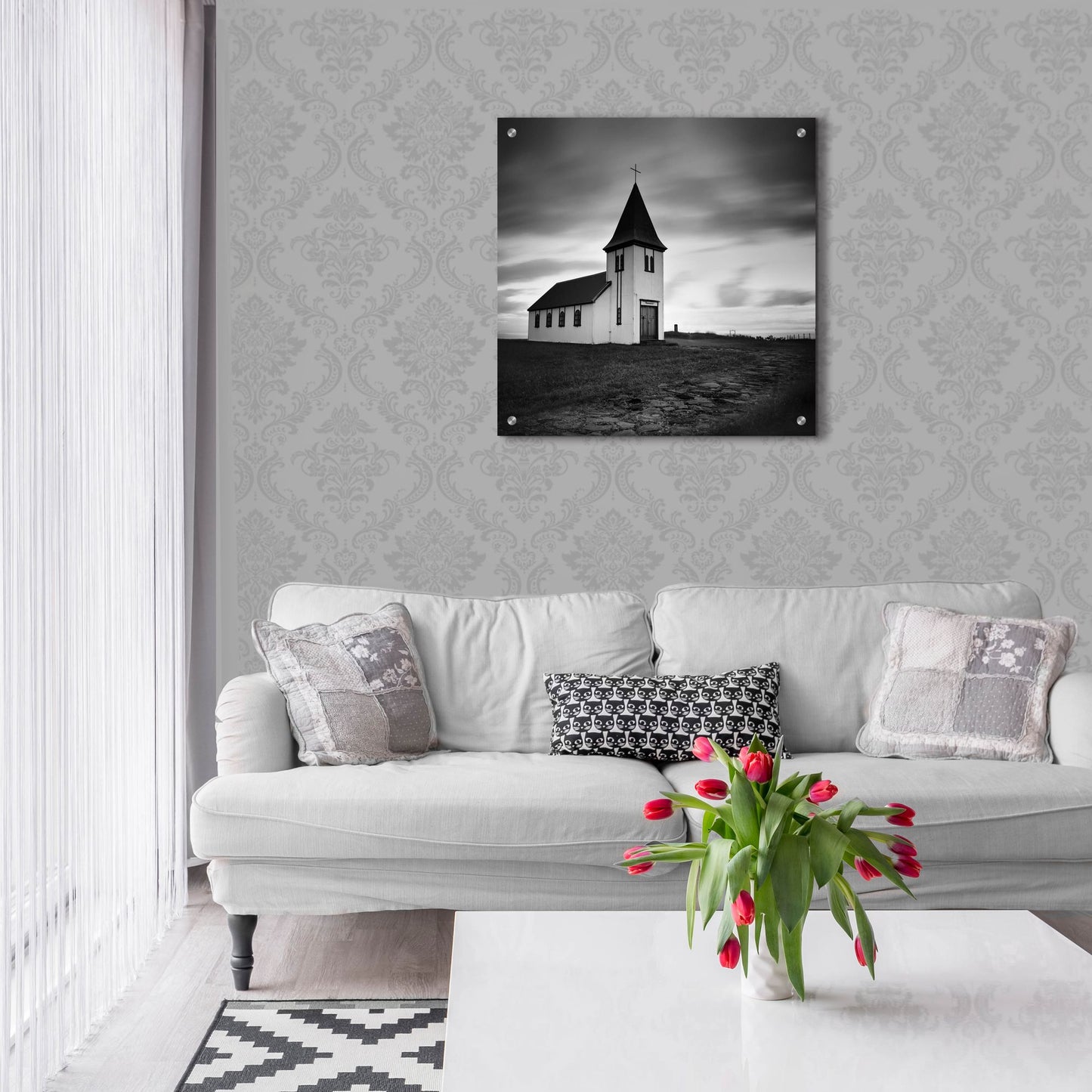 Epic Art 'Iceland Hellnar Church' by Nina Papiorek, Acrylic Glass Wall Art,24x24