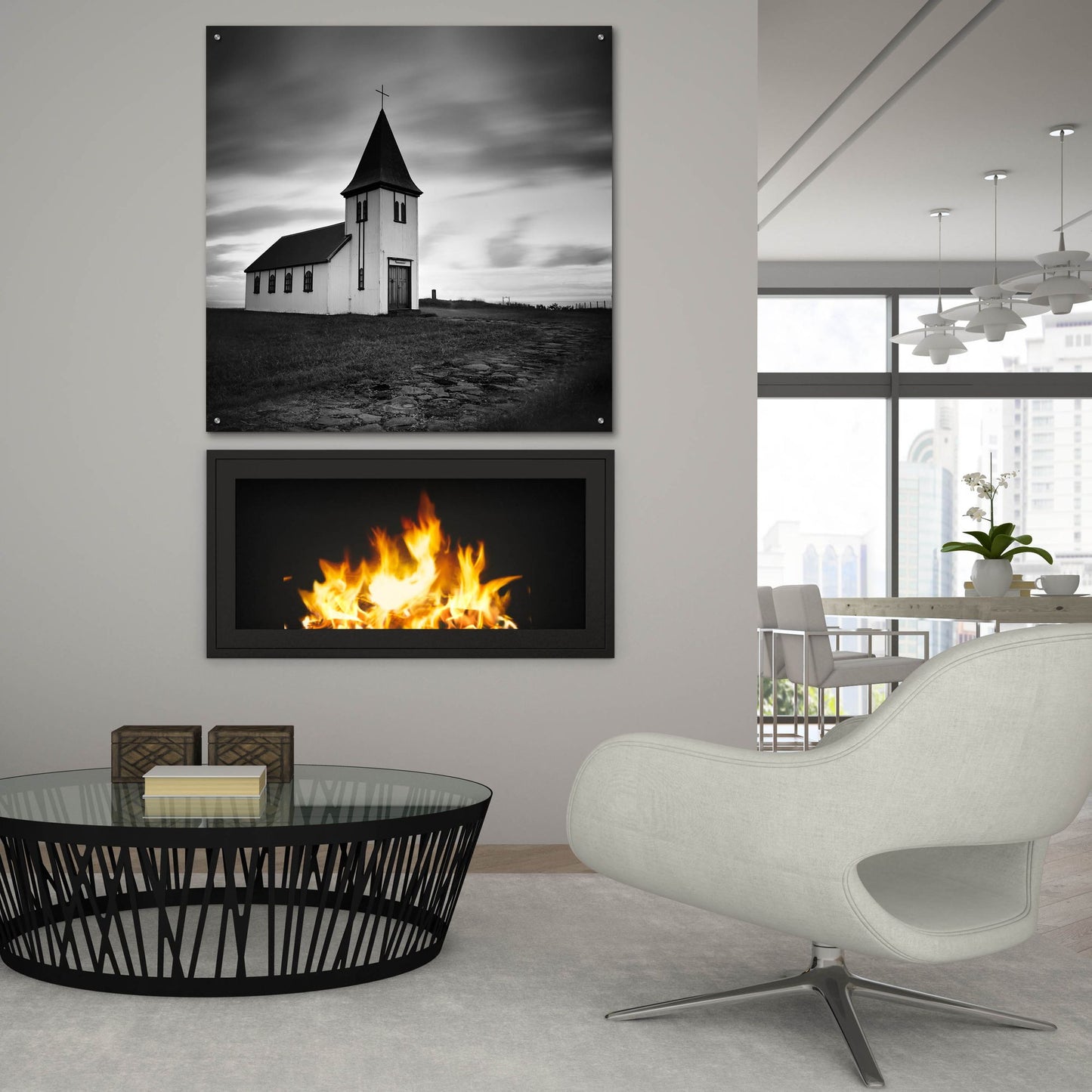 Epic Art 'Iceland Hellnar Church' by Nina Papiorek, Acrylic Glass Wall Art,36x36