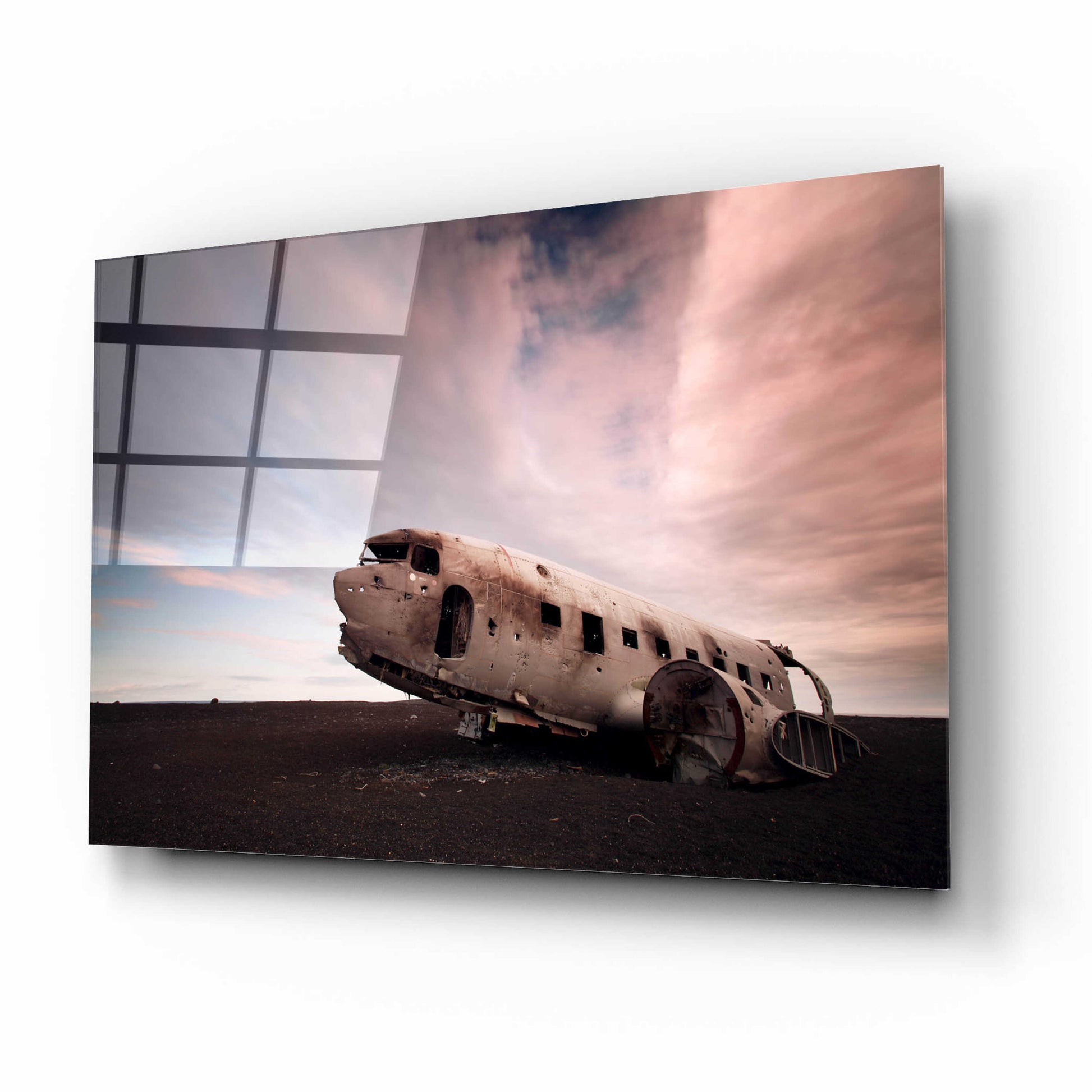 Epic Art 'Iceland Plane Wreck' by Nina Papiorek, Acrylic Glass Wall Art,16x12