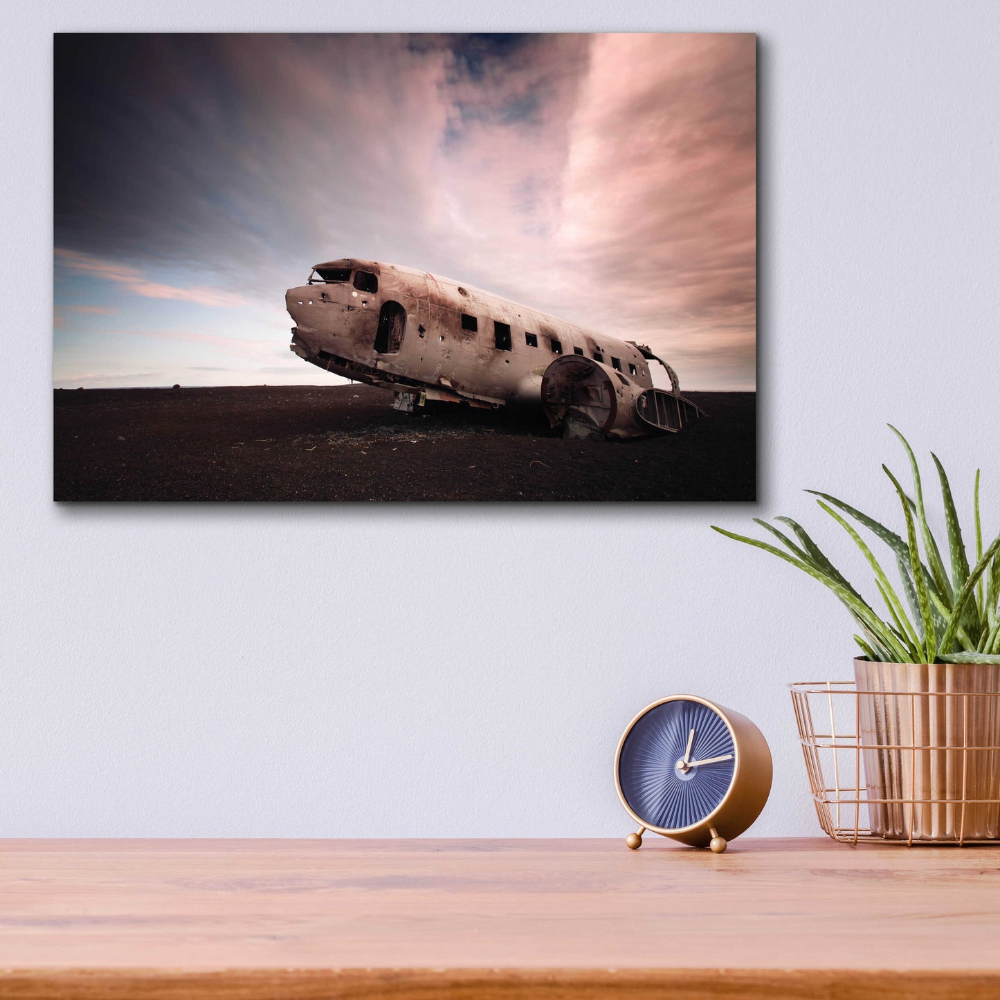 Epic Art 'Iceland Plane Wreck' by Nina Papiorek, Acrylic Glass Wall Art,16x12