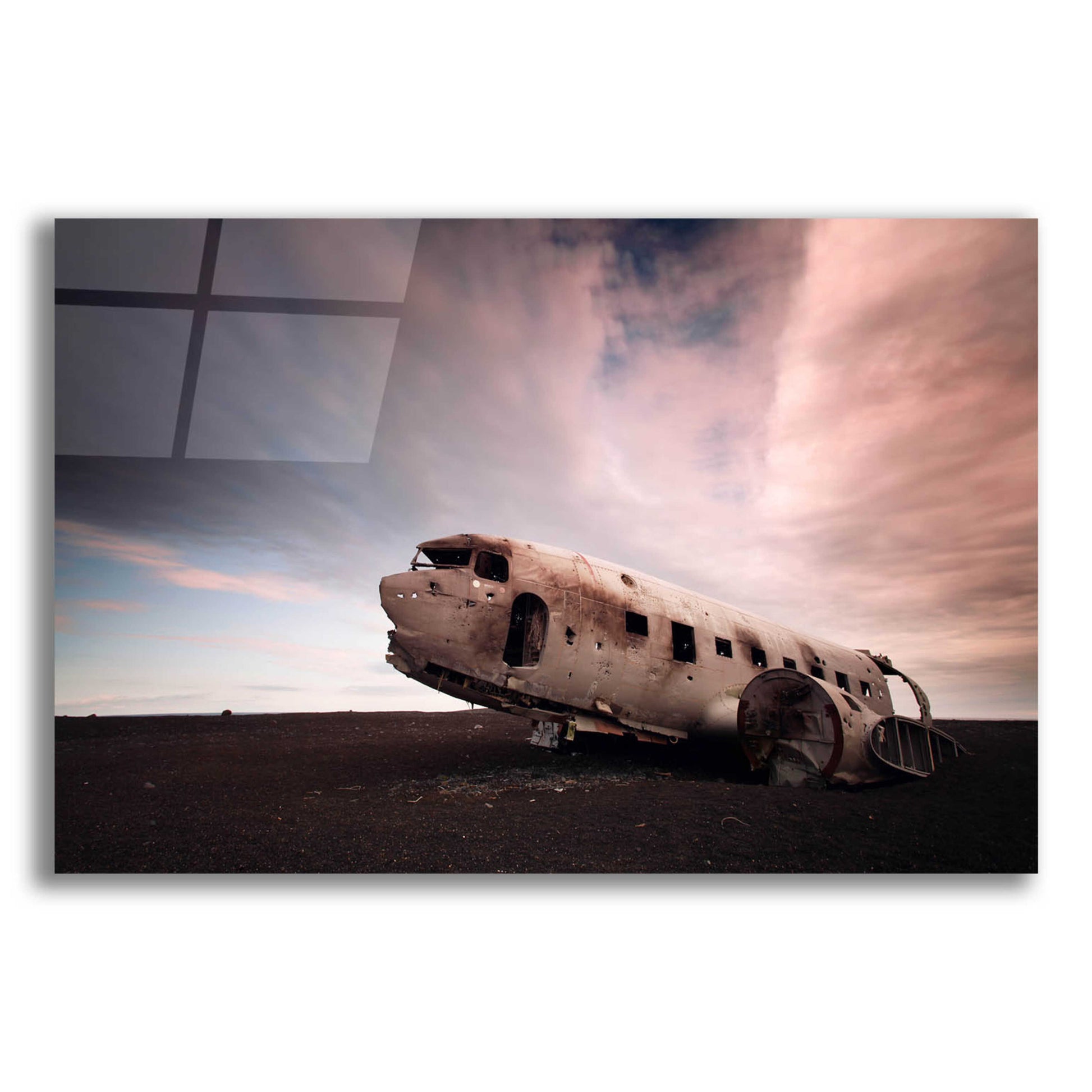 Epic Art 'Iceland Plane Wreck' by Nina Papiorek, Acrylic Glass Wall Art,16x12