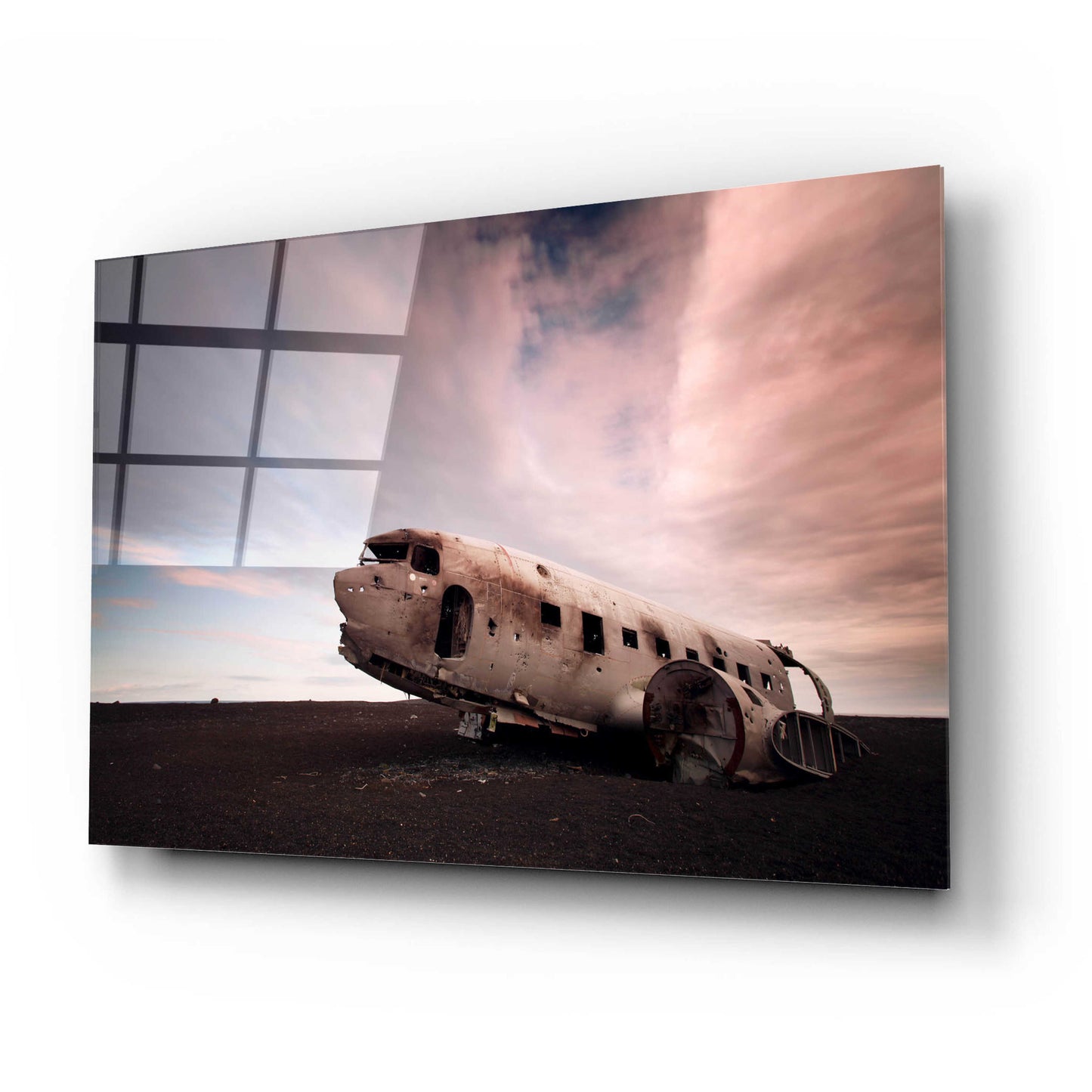 Epic Art 'Iceland Plane Wreck' by Nina Papiorek, Acrylic Glass Wall Art,24x16