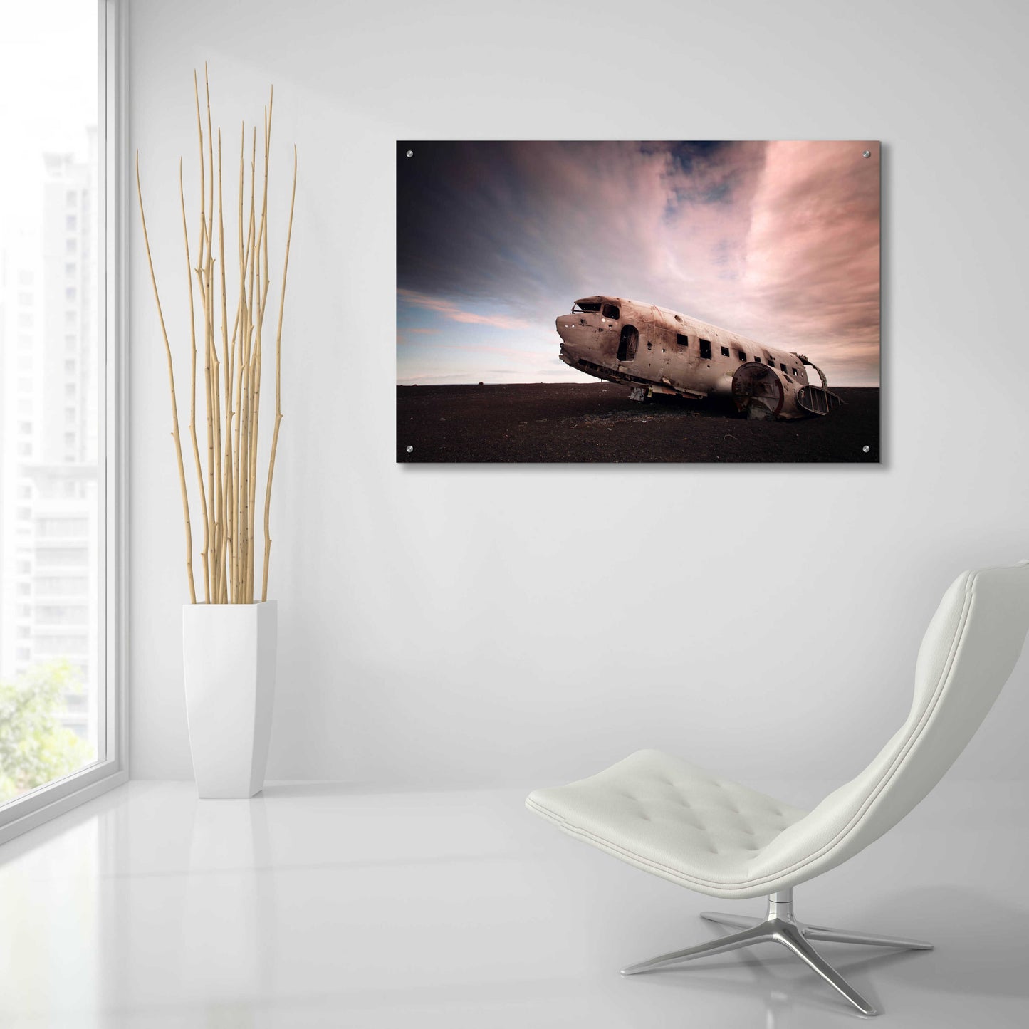 Epic Art 'Iceland Plane Wreck' by Nina Papiorek, Acrylic Glass Wall Art,36x24