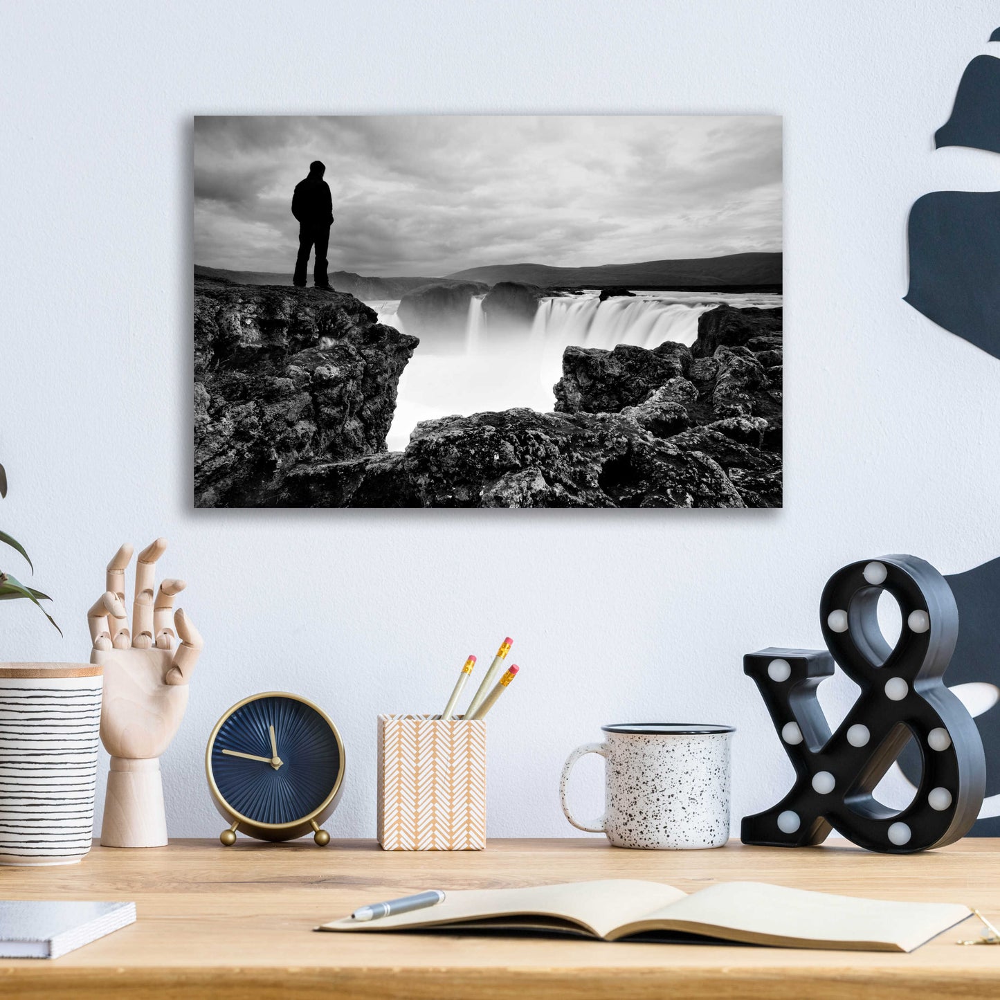 Epic Art 'Iceland Waterfall' by Nina Papiorek, Acrylic Glass Wall Art,16x12