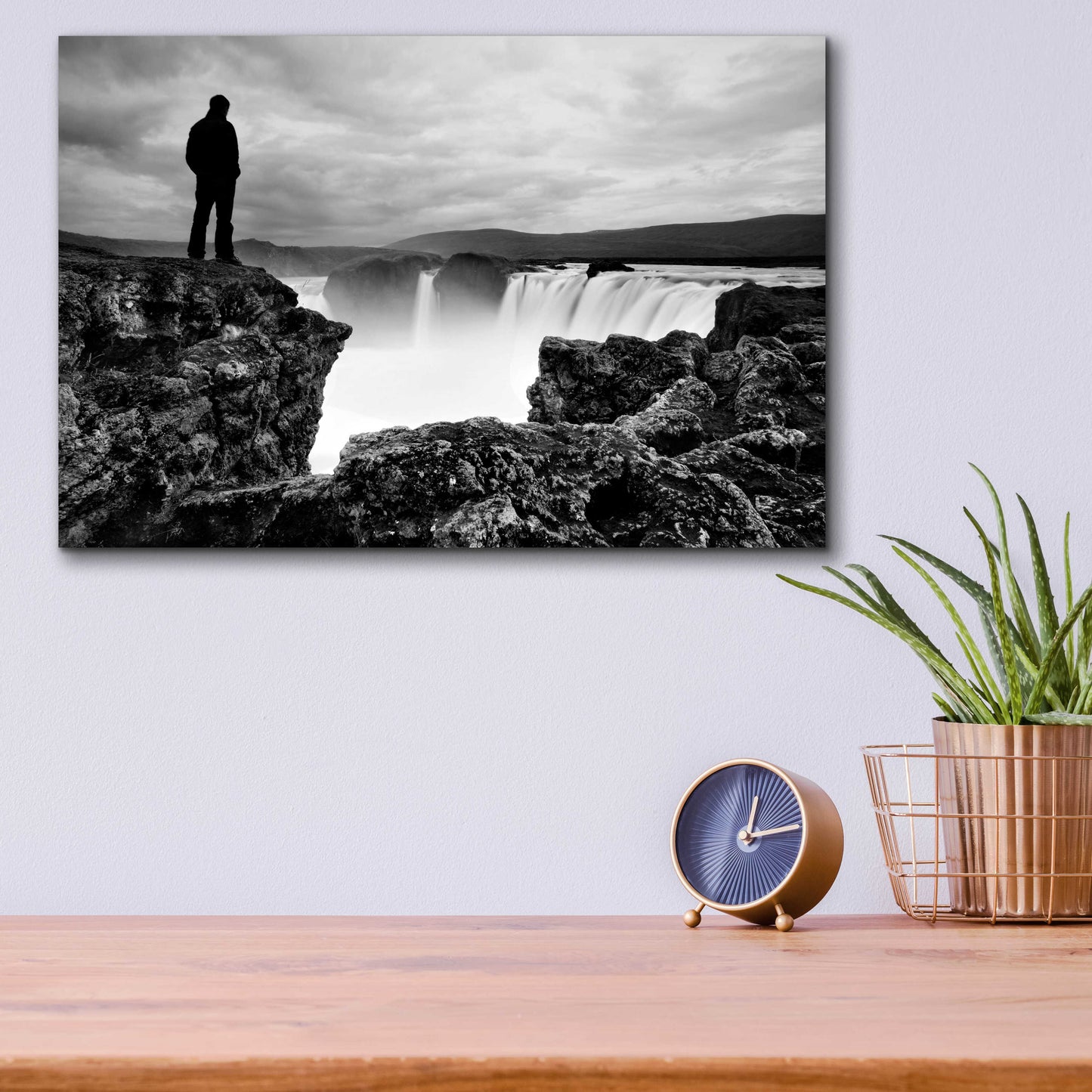 Epic Art 'Iceland Waterfall' by Nina Papiorek, Acrylic Glass Wall Art,16x12