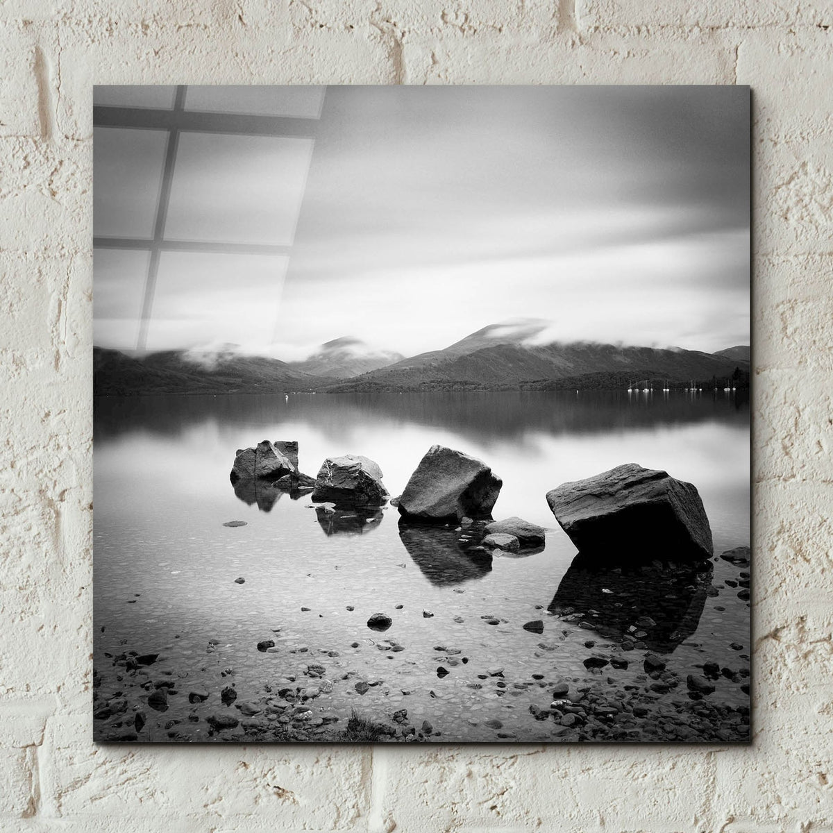 Epic Art 'Lomond Rocks' by Nina Papiorek, Acrylic Glass Wall Art,12x12