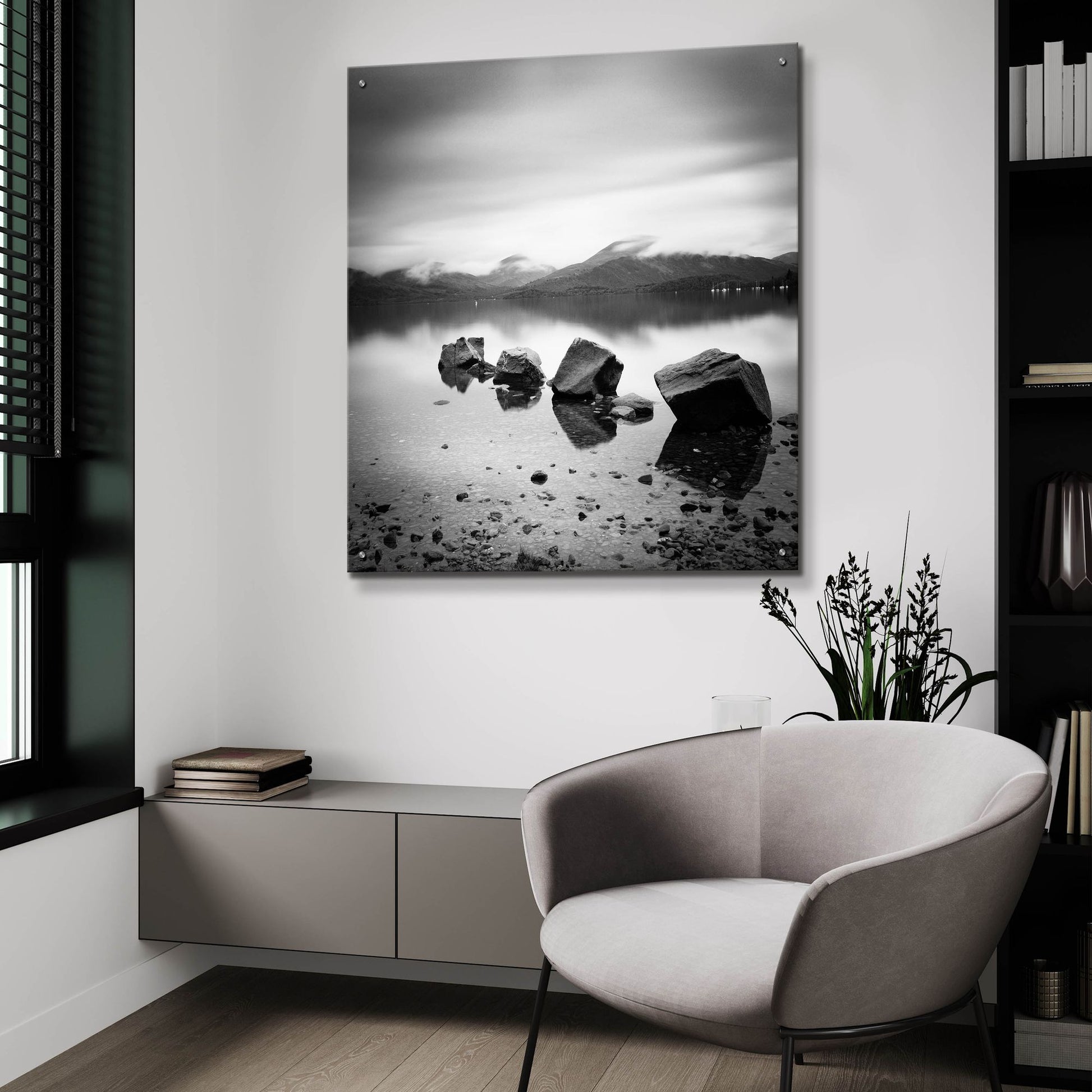 Epic Art 'Lomond Rocks' by Nina Papiorek, Acrylic Glass Wall Art,36x36